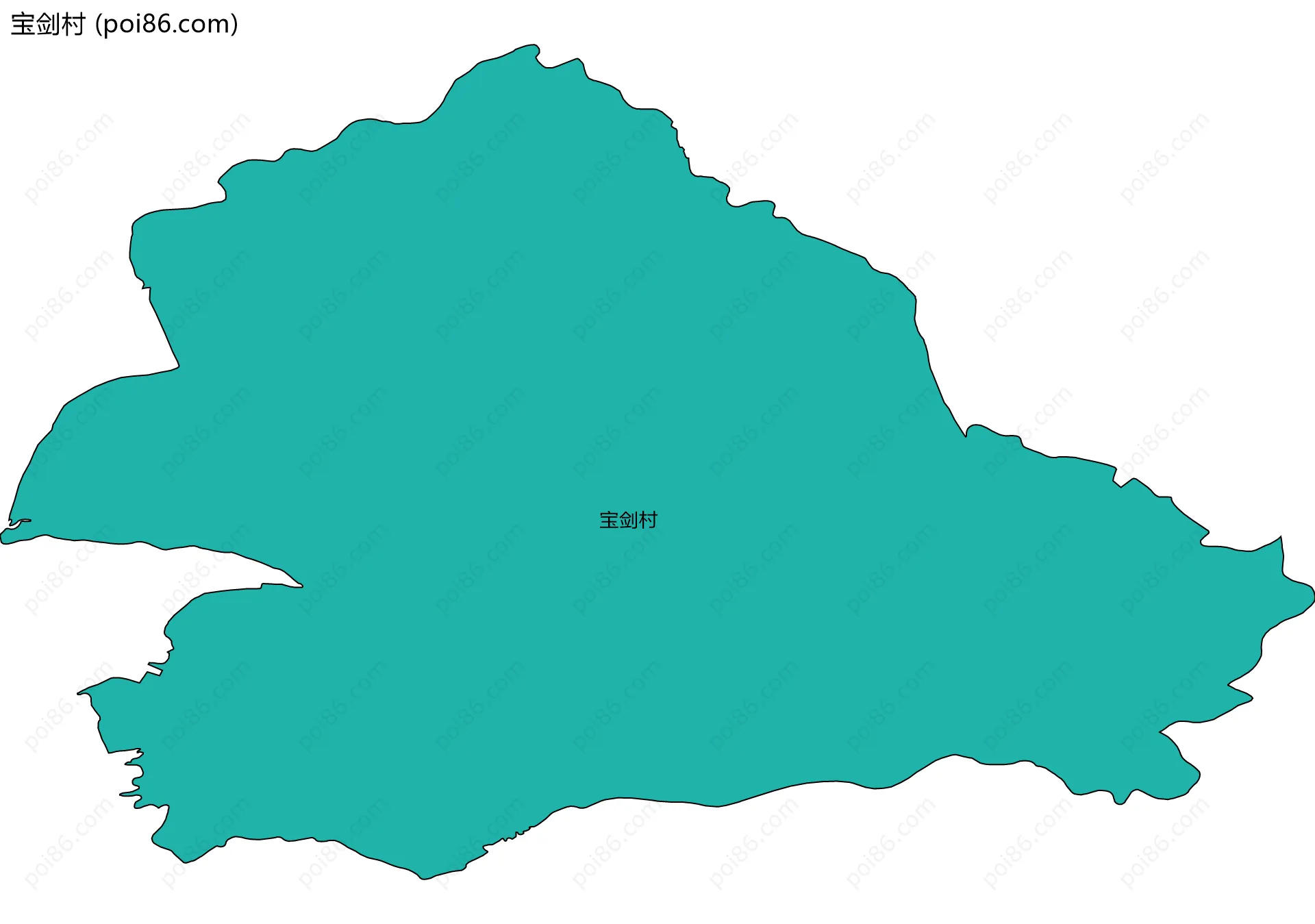 宝剑村边界地图