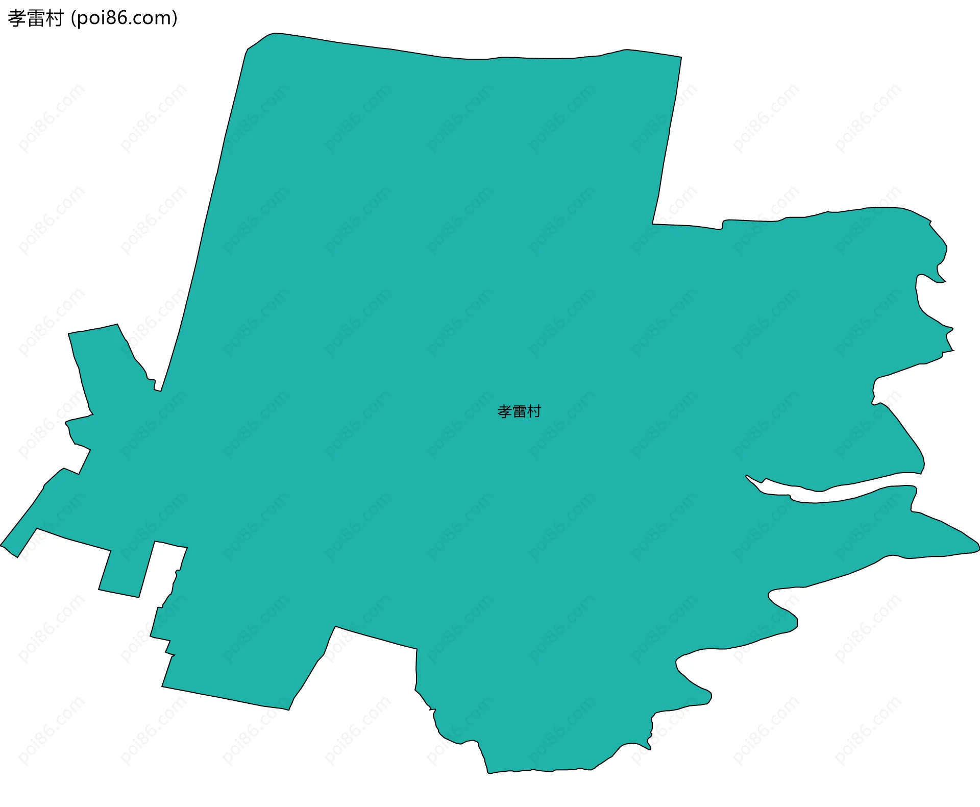 孝雷村边界地图