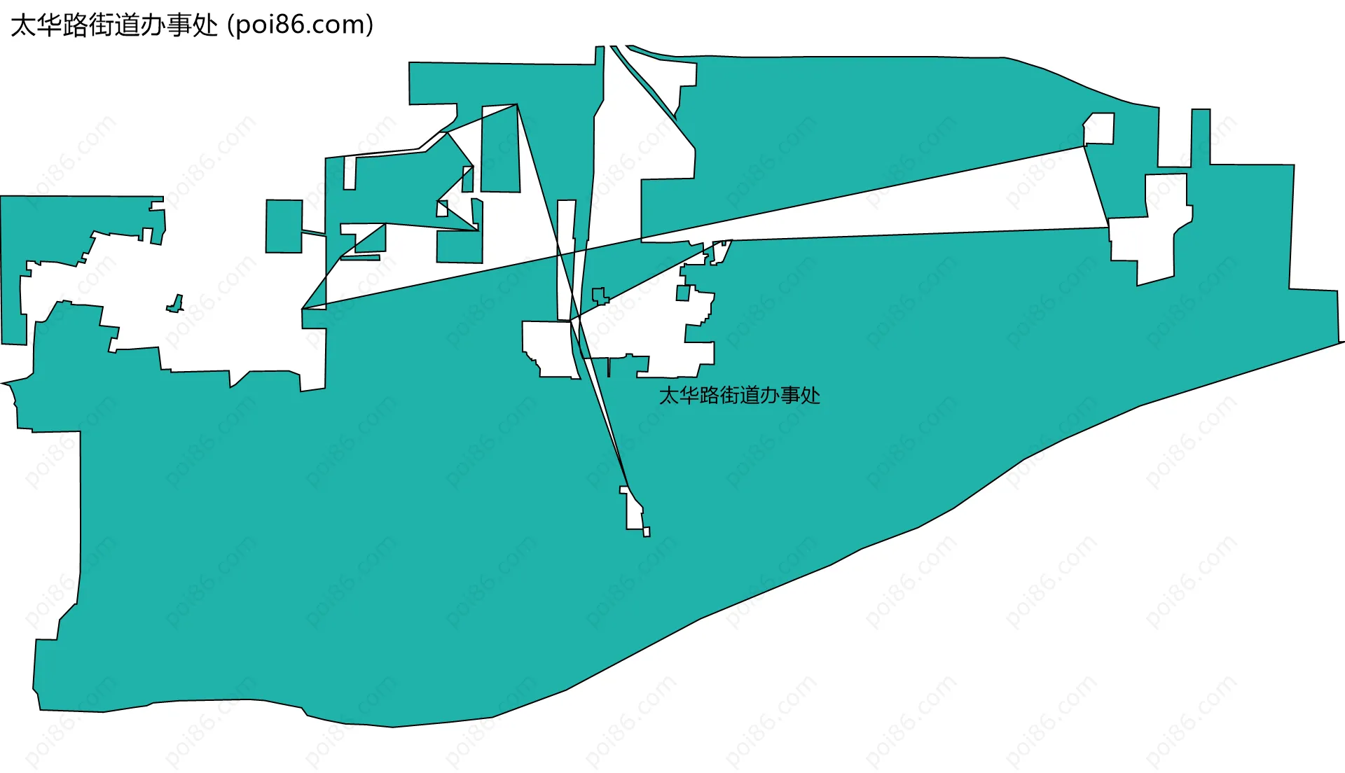 太华路街道办事处边界地图