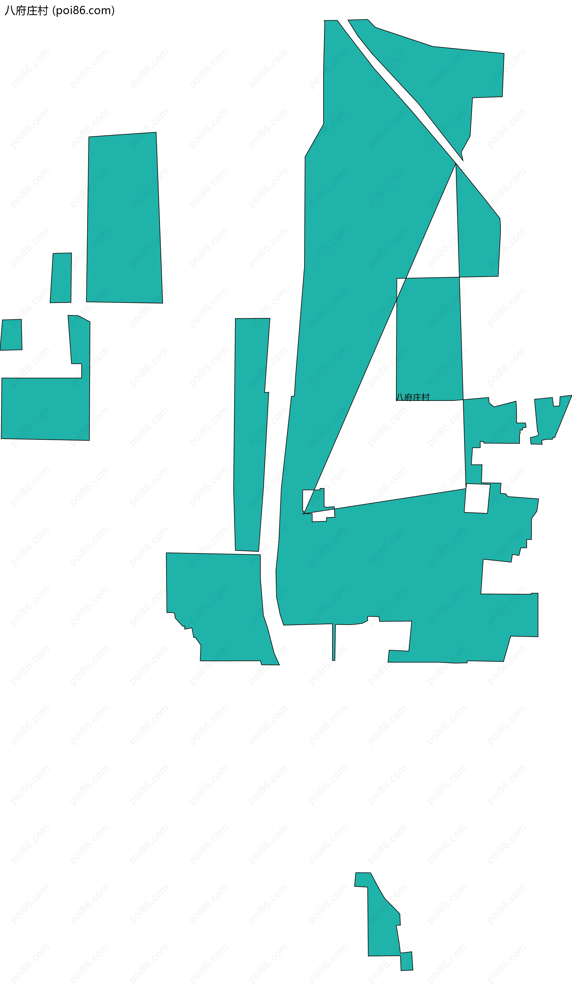 八府庄村边界地图