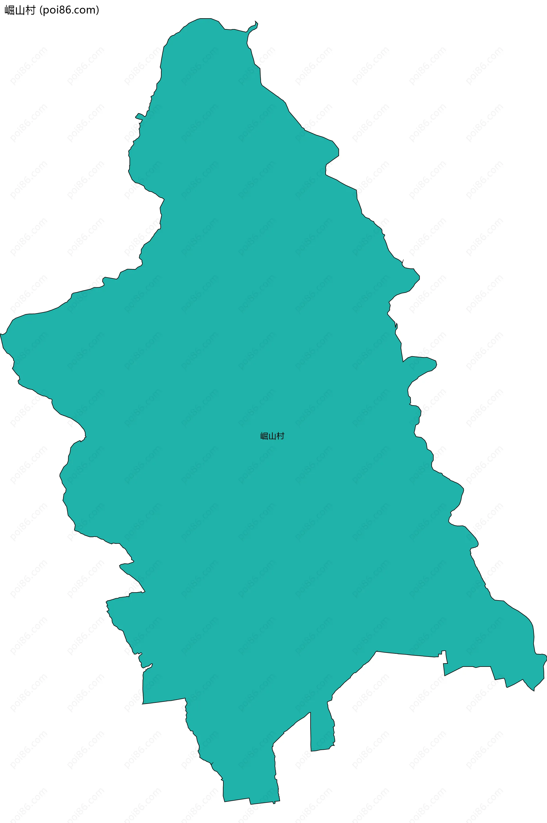 崛山村边界地图