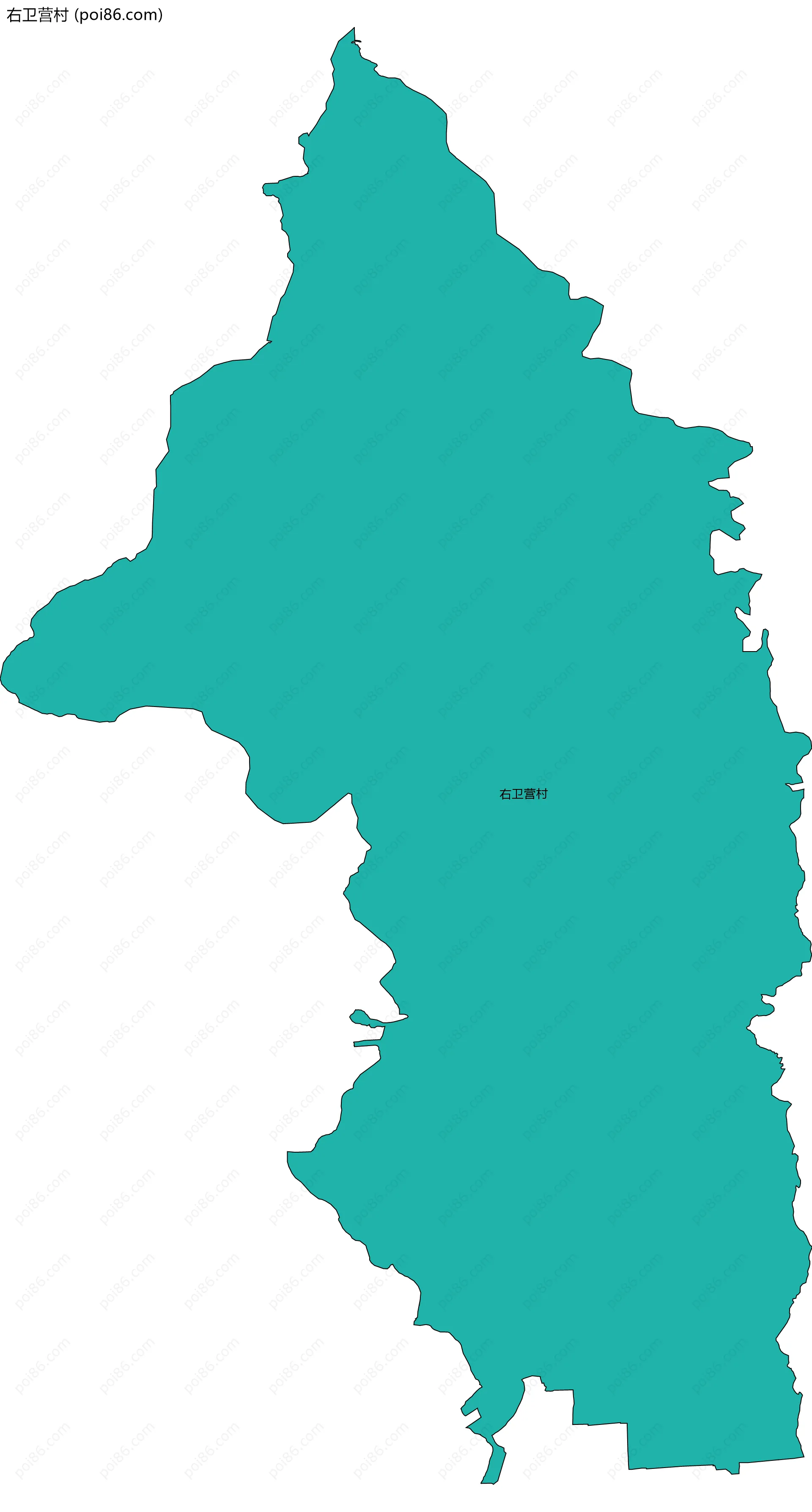 右卫营村边界地图