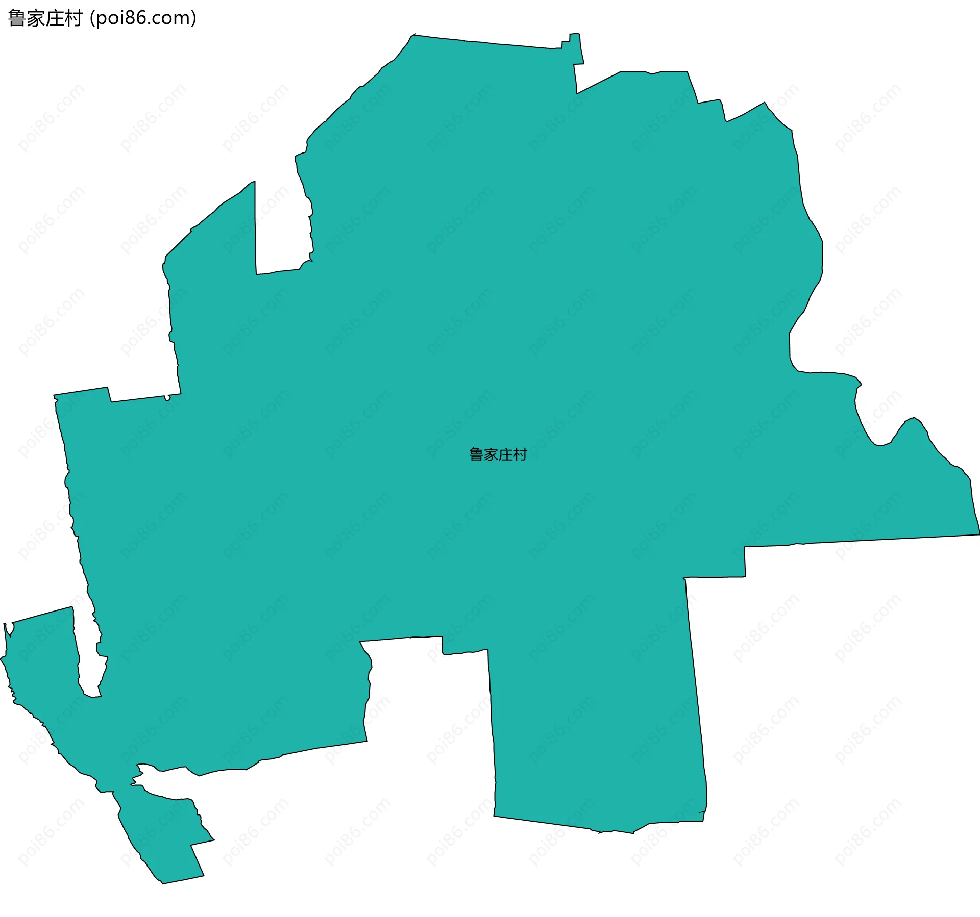 鲁家庄村边界地图