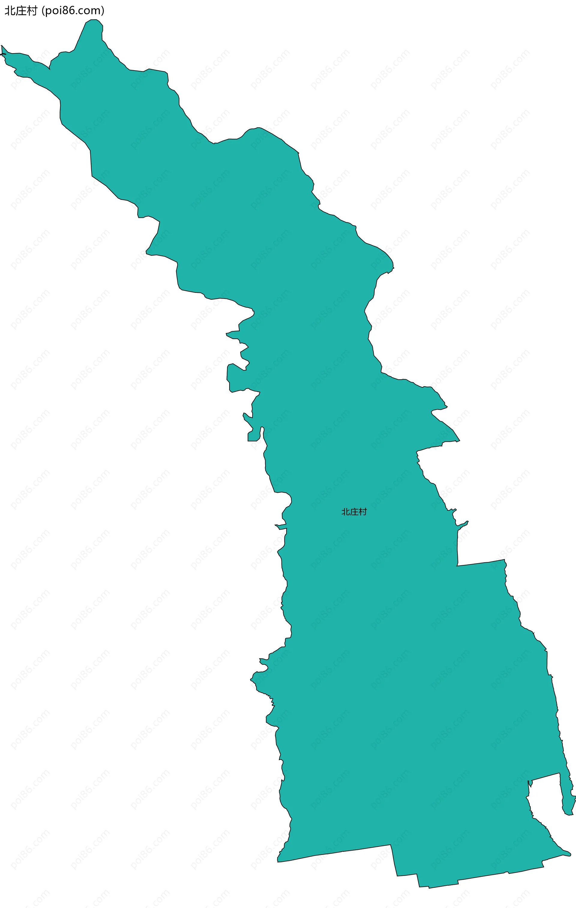 北庄村边界地图