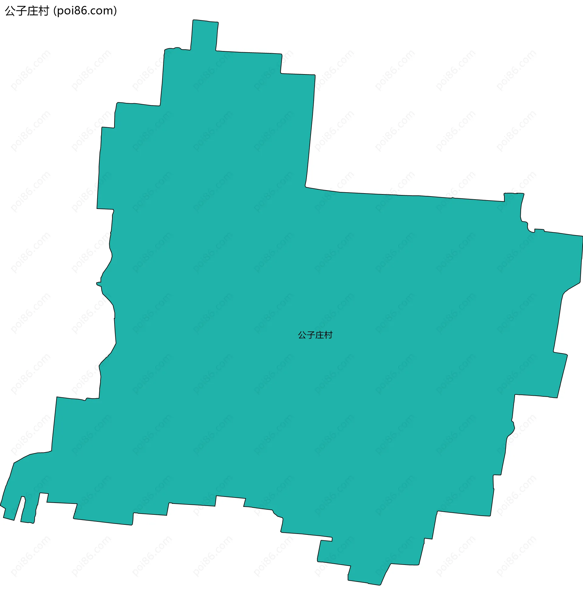 公子庄村边界地图