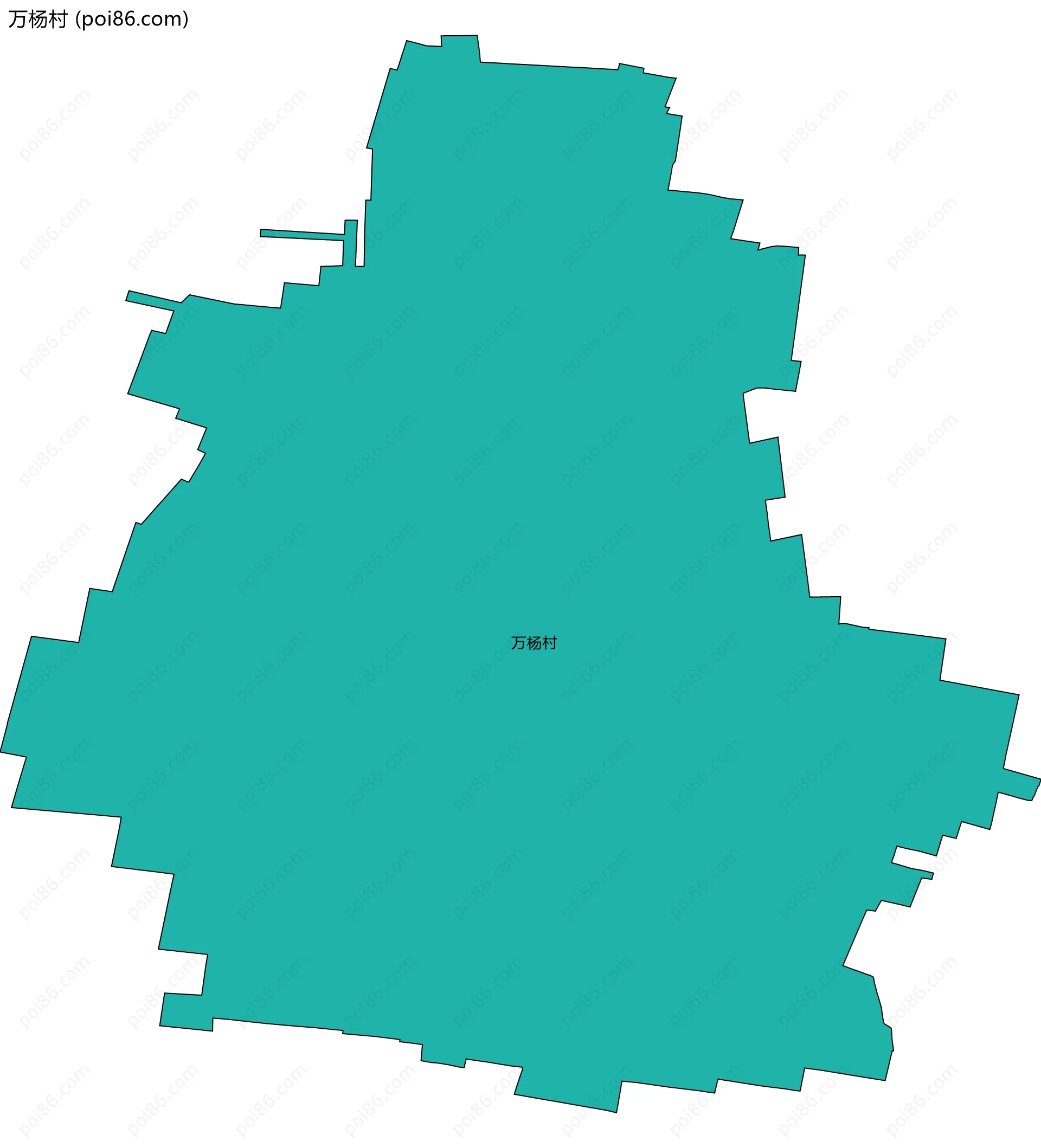 万杨村边界地图