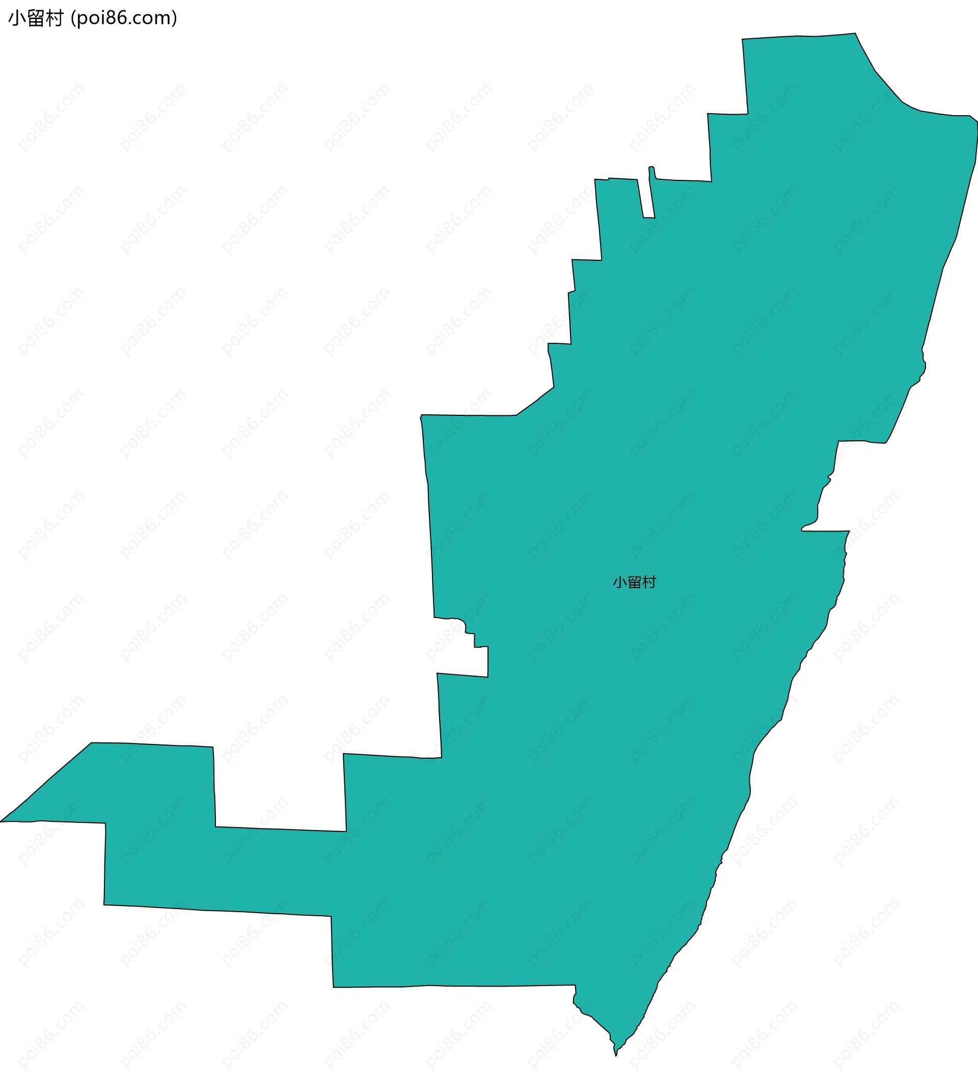 小留村边界地图