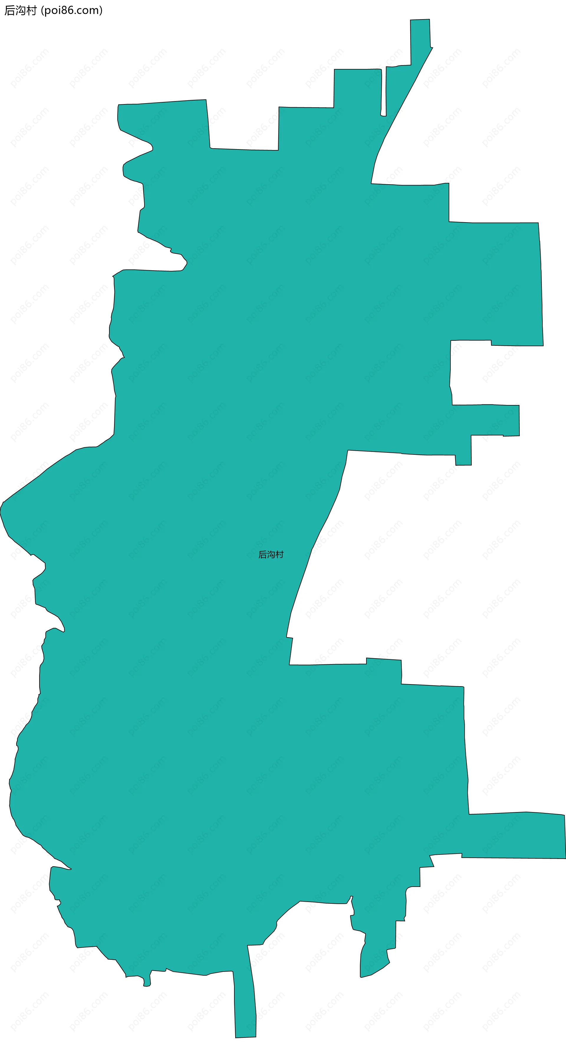 后沟村边界地图