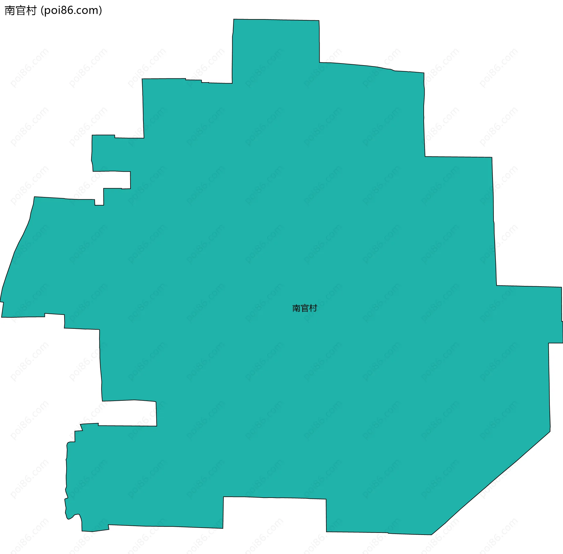 南官村边界地图