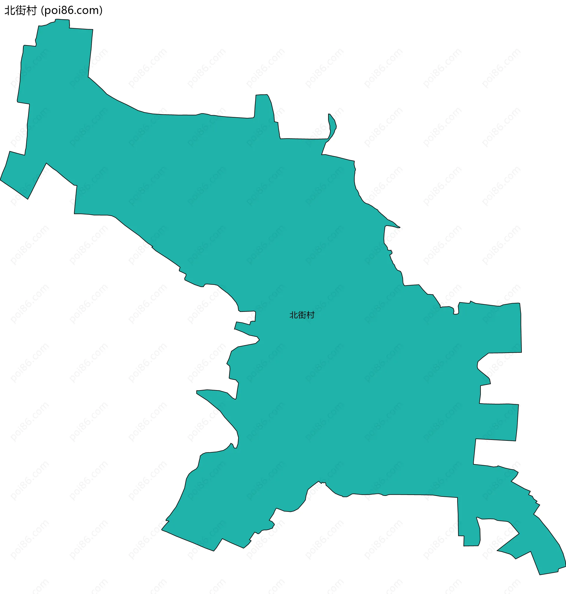 北街村边界地图