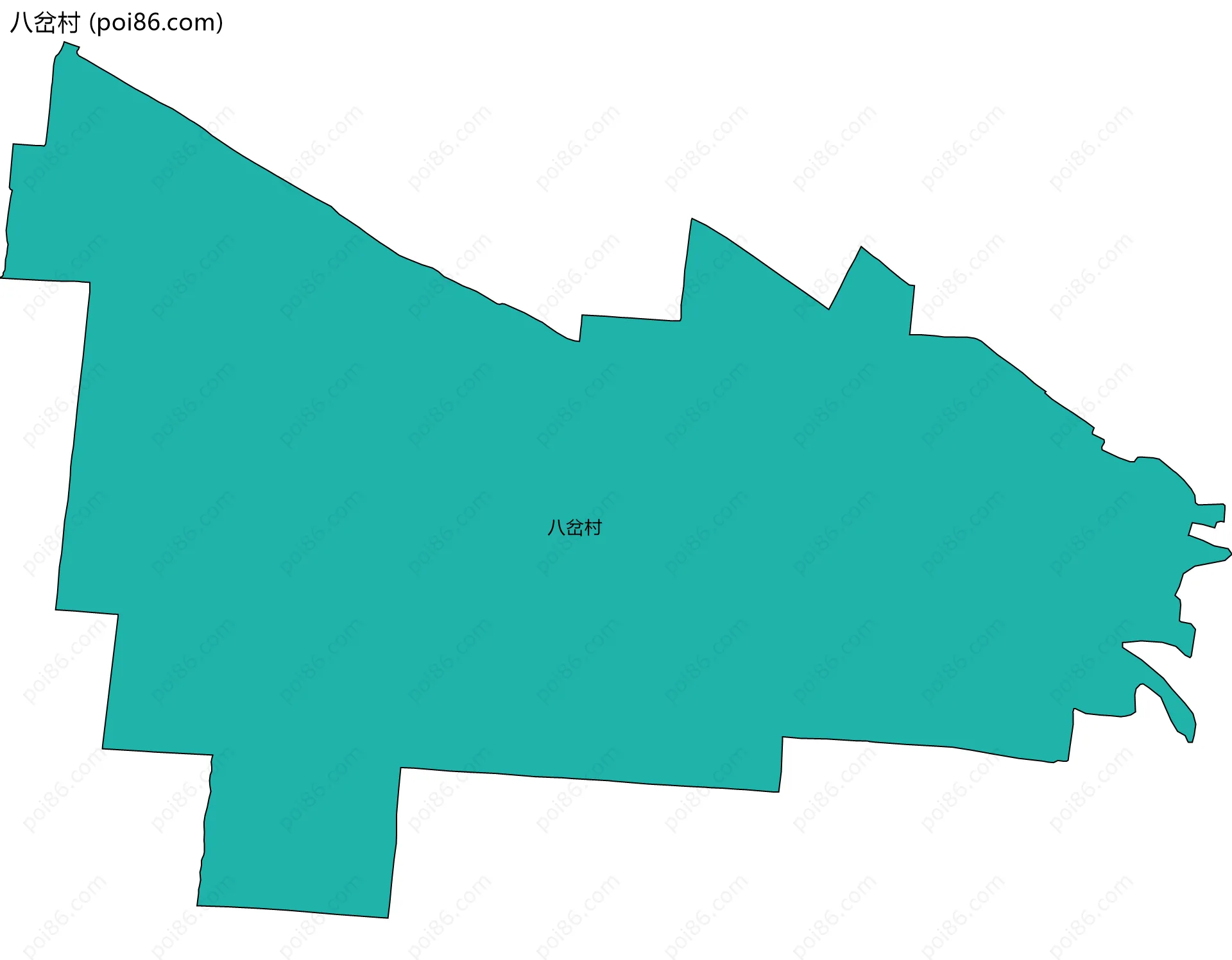 八岔村边界地图