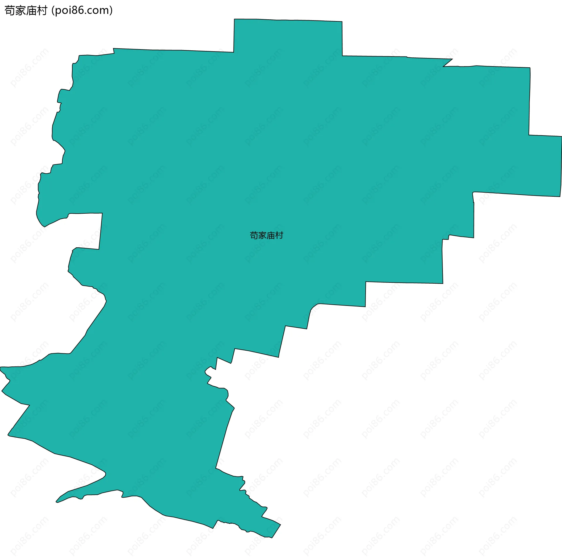 苟家庙村边界地图