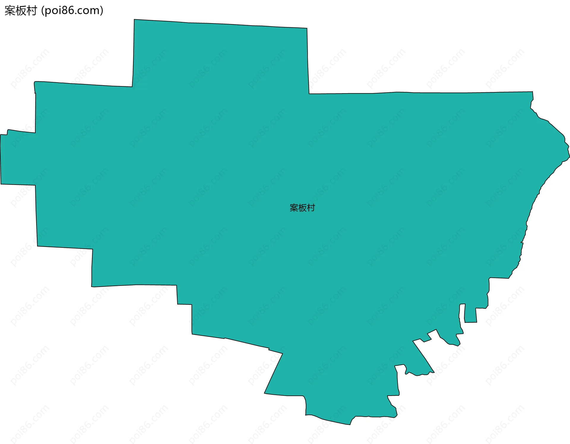 案板村边界地图