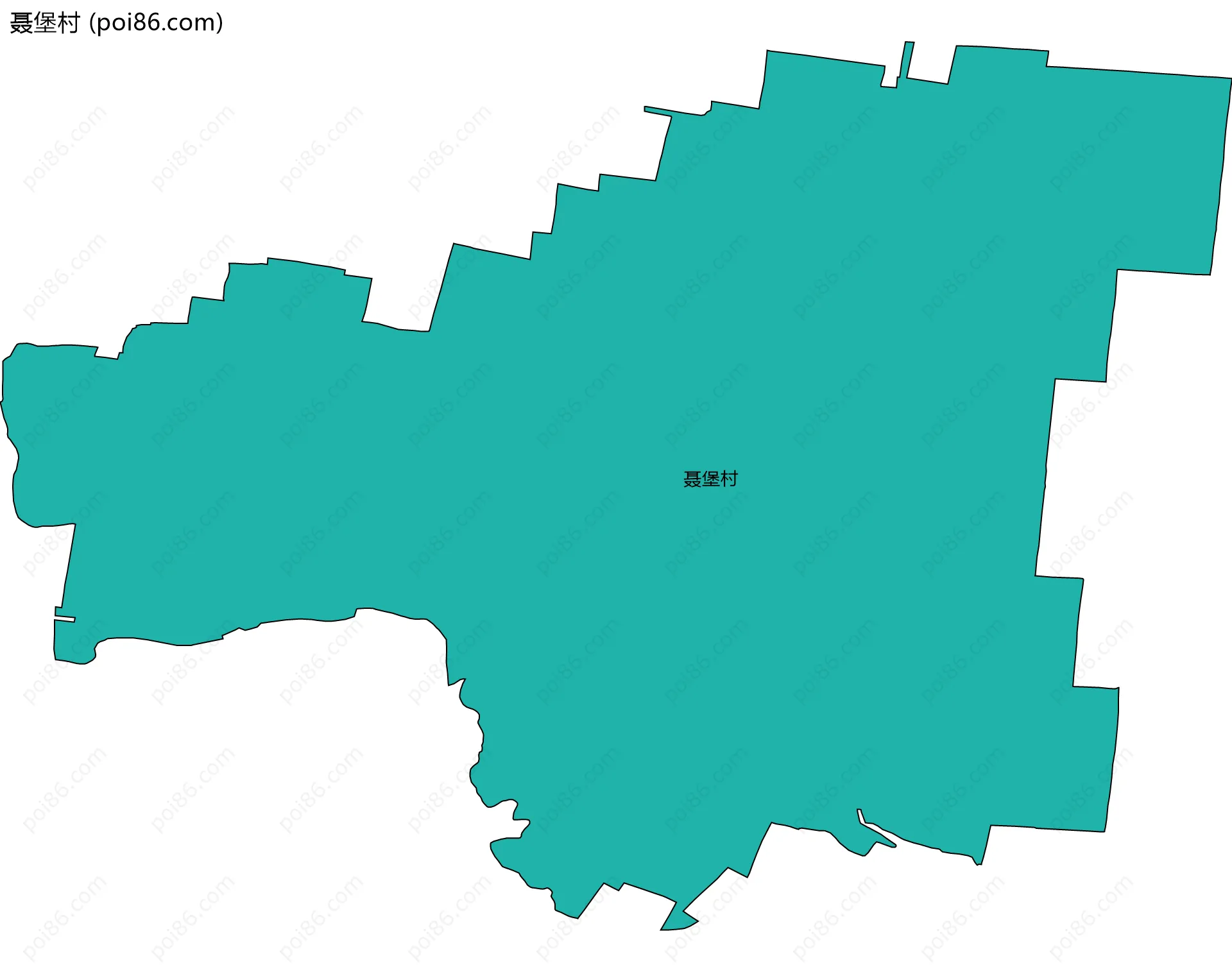 聂堡村边界地图