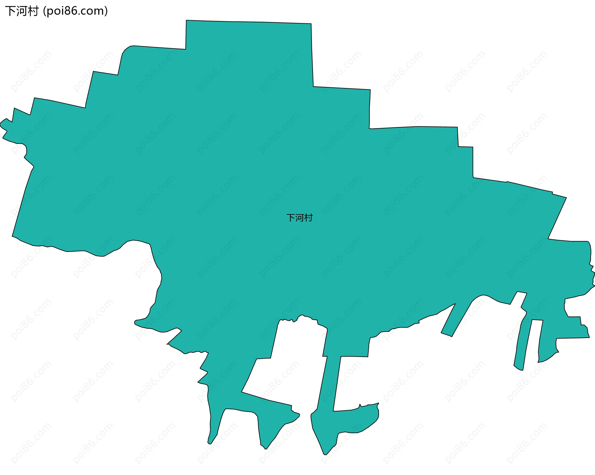 下河村边界地图