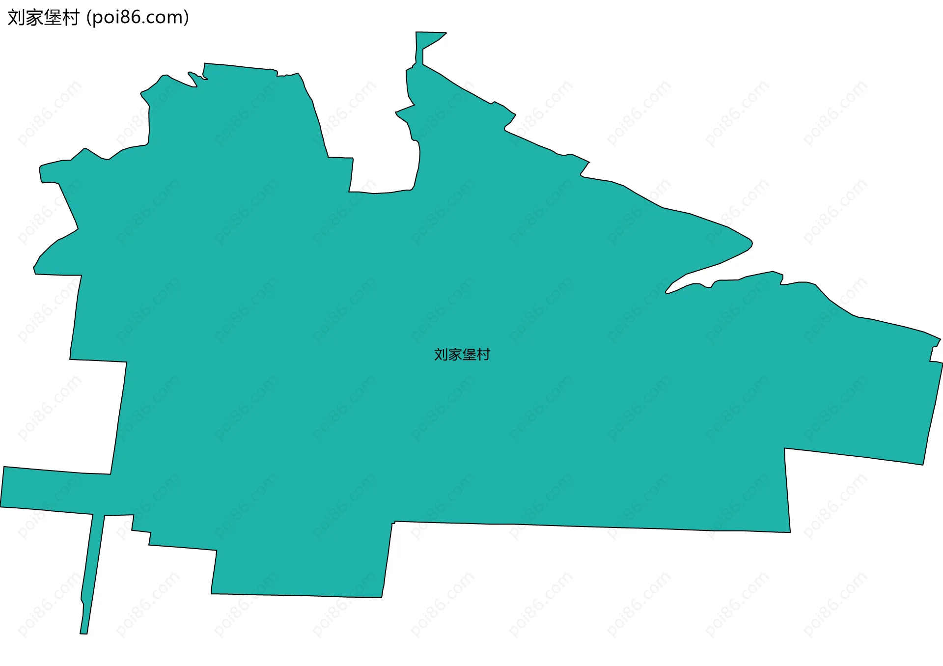 刘家堡村边界地图