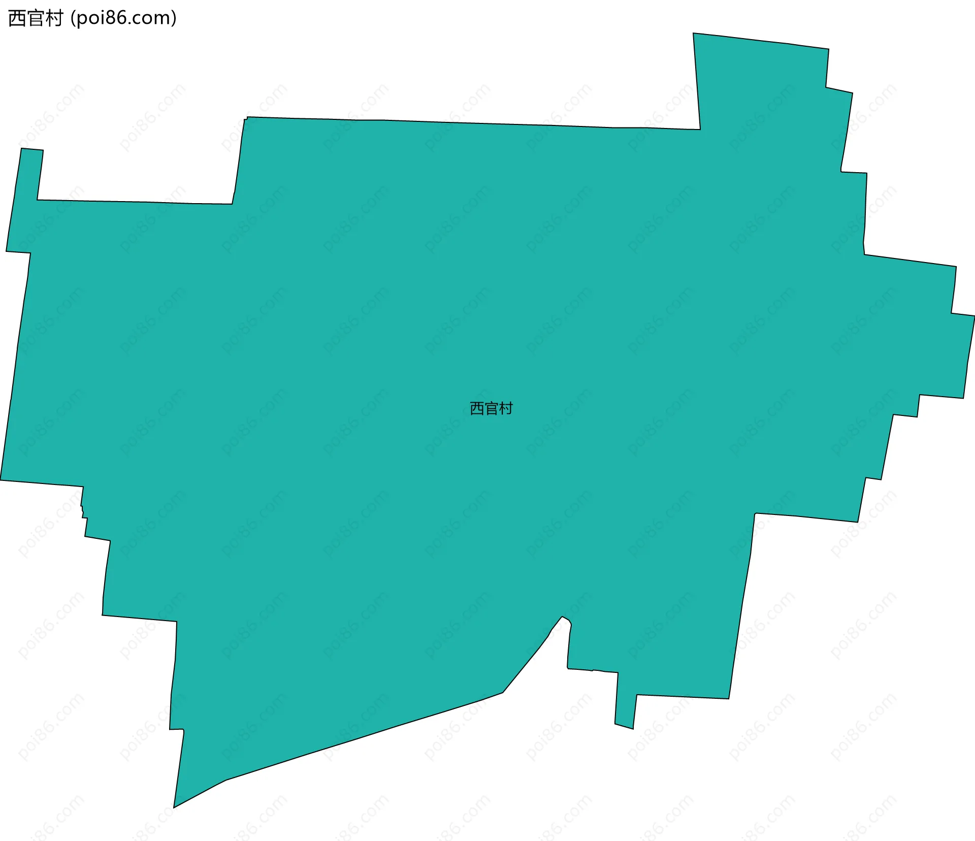西官村边界地图