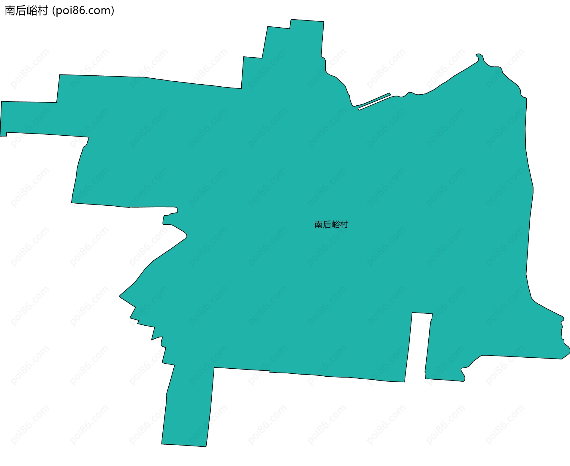 南后峪村边界地图