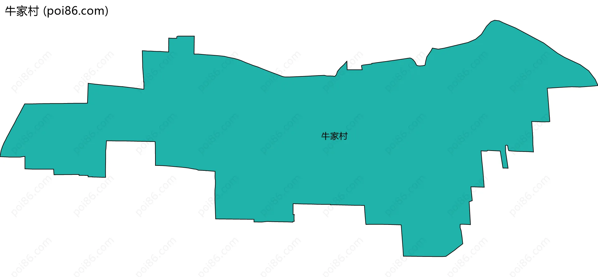 牛家村边界地图