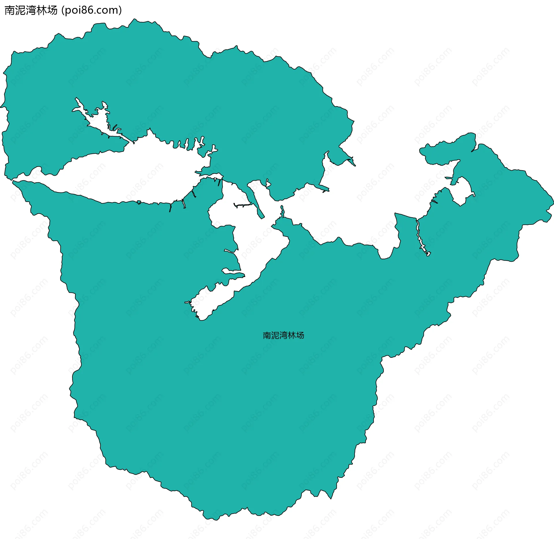 南泥湾林场边界地图(五级行政区划)