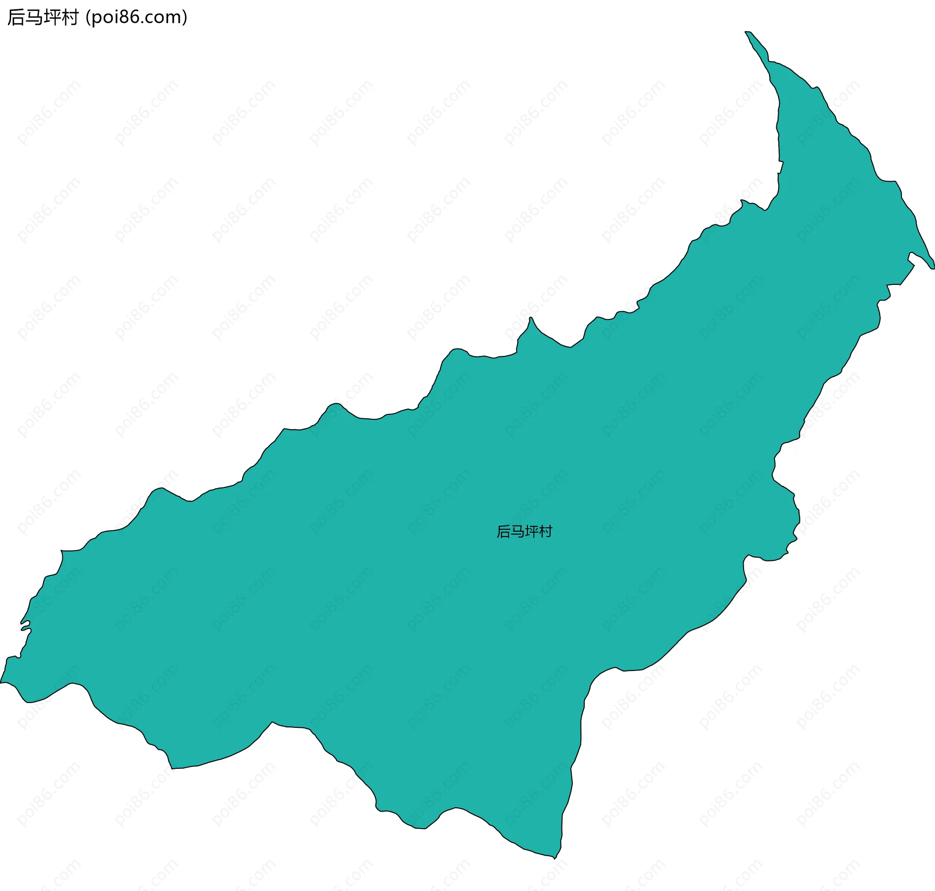 后马坪村边界地图