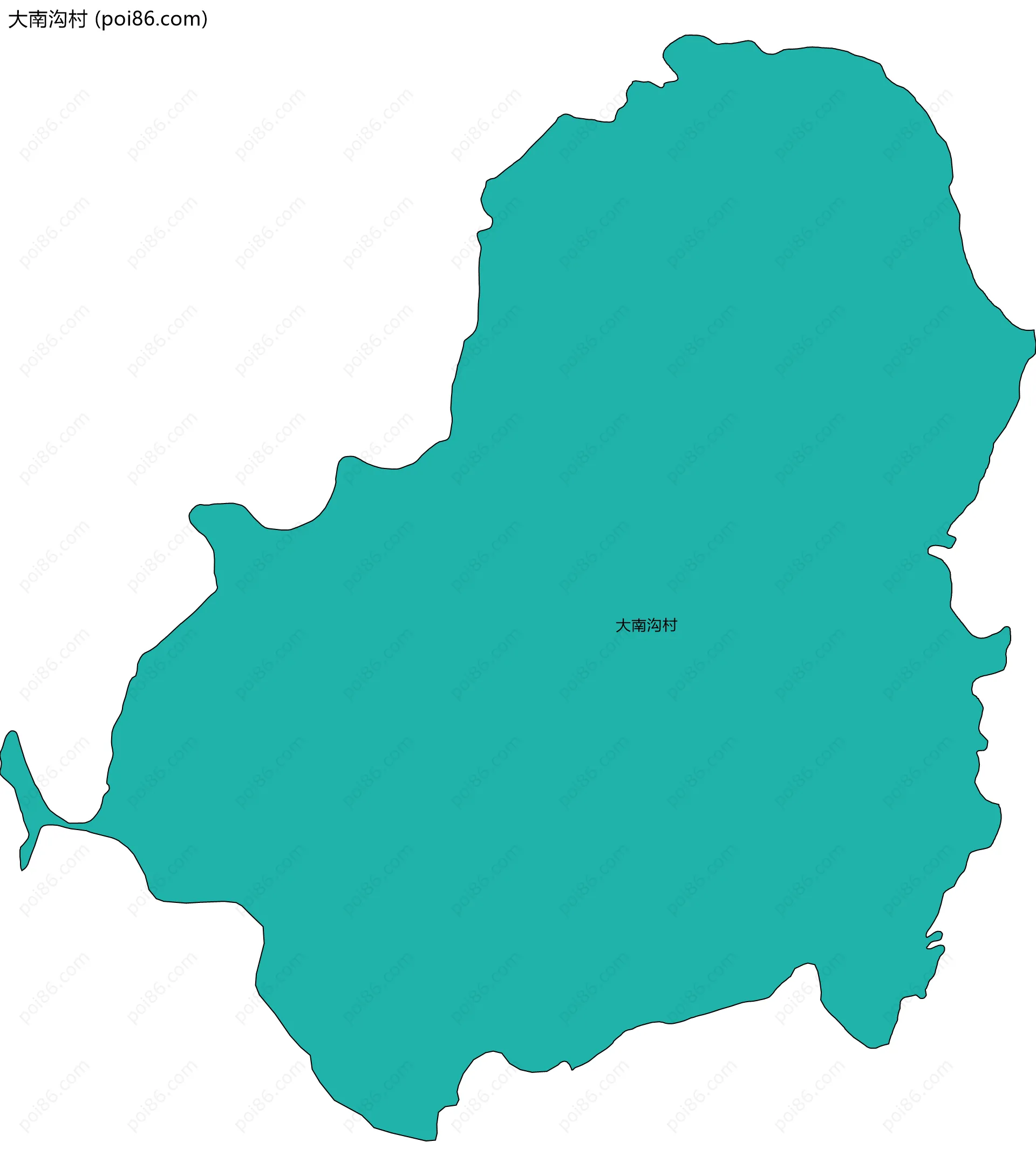 大南沟村边界地图