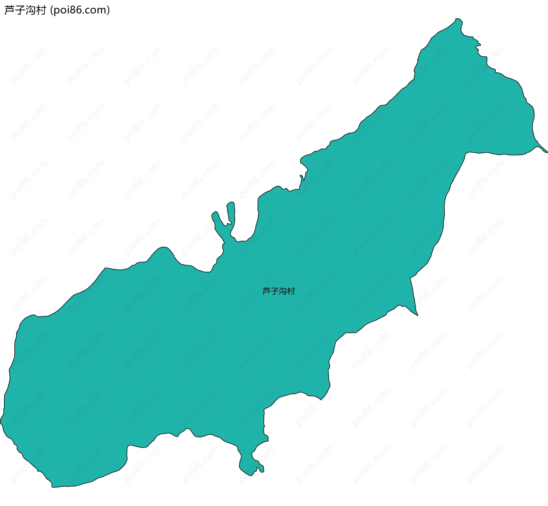 芦子沟村边界地图