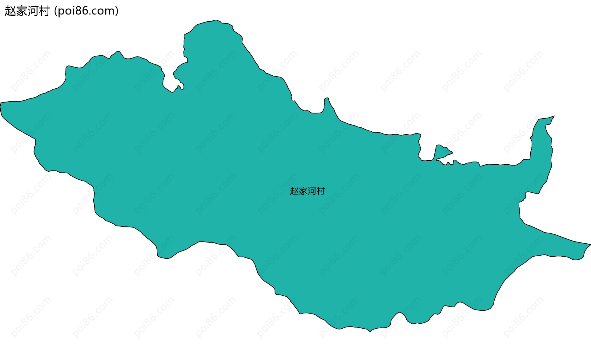 赵家河村边界地图
