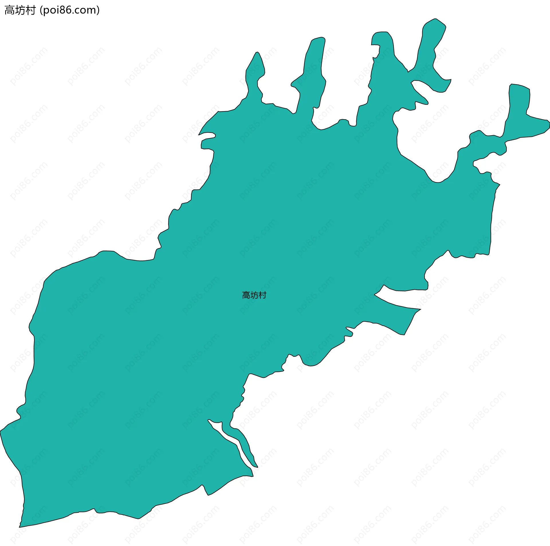 高坊村边界地图
