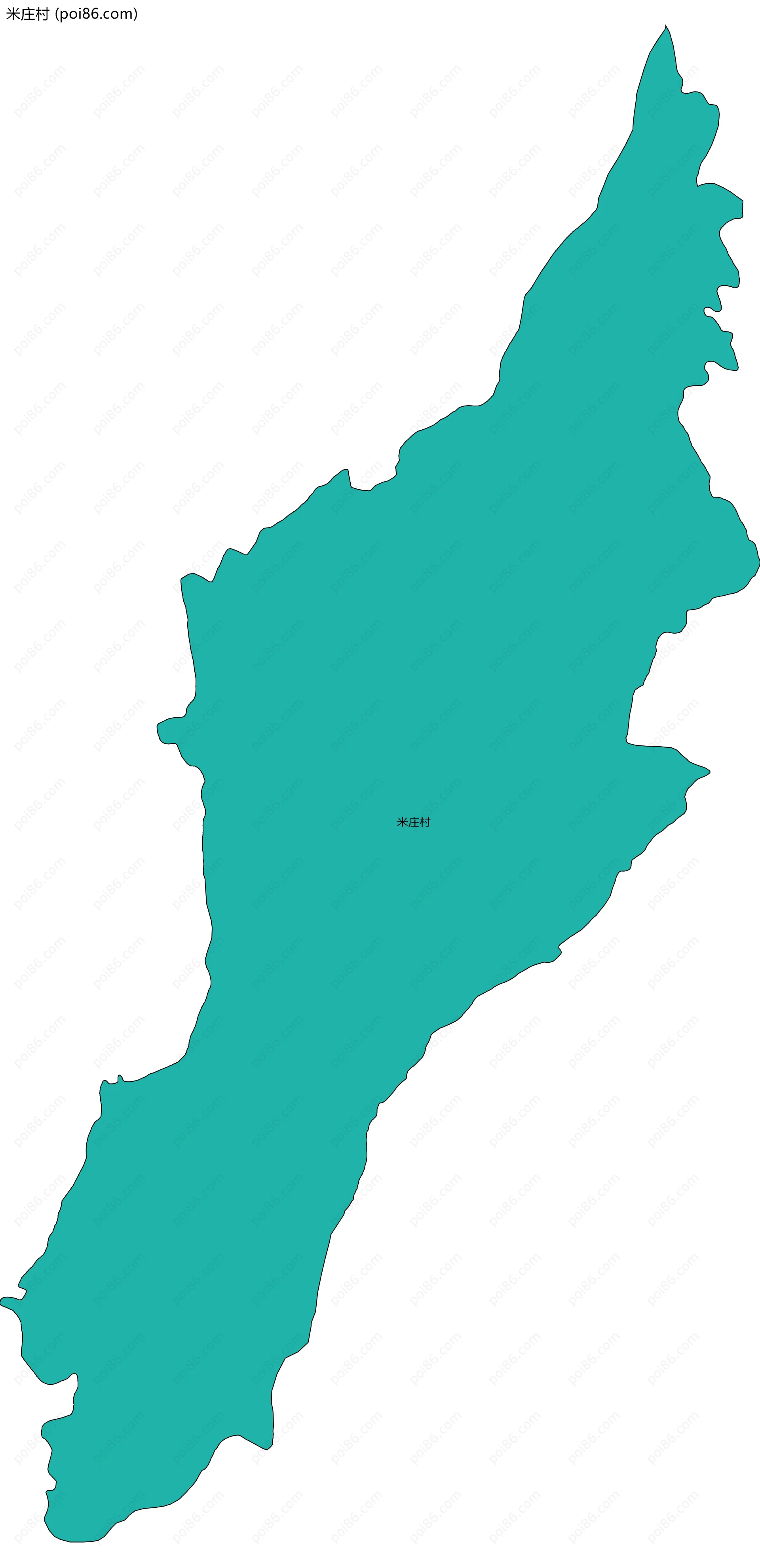 米庄村边界地图