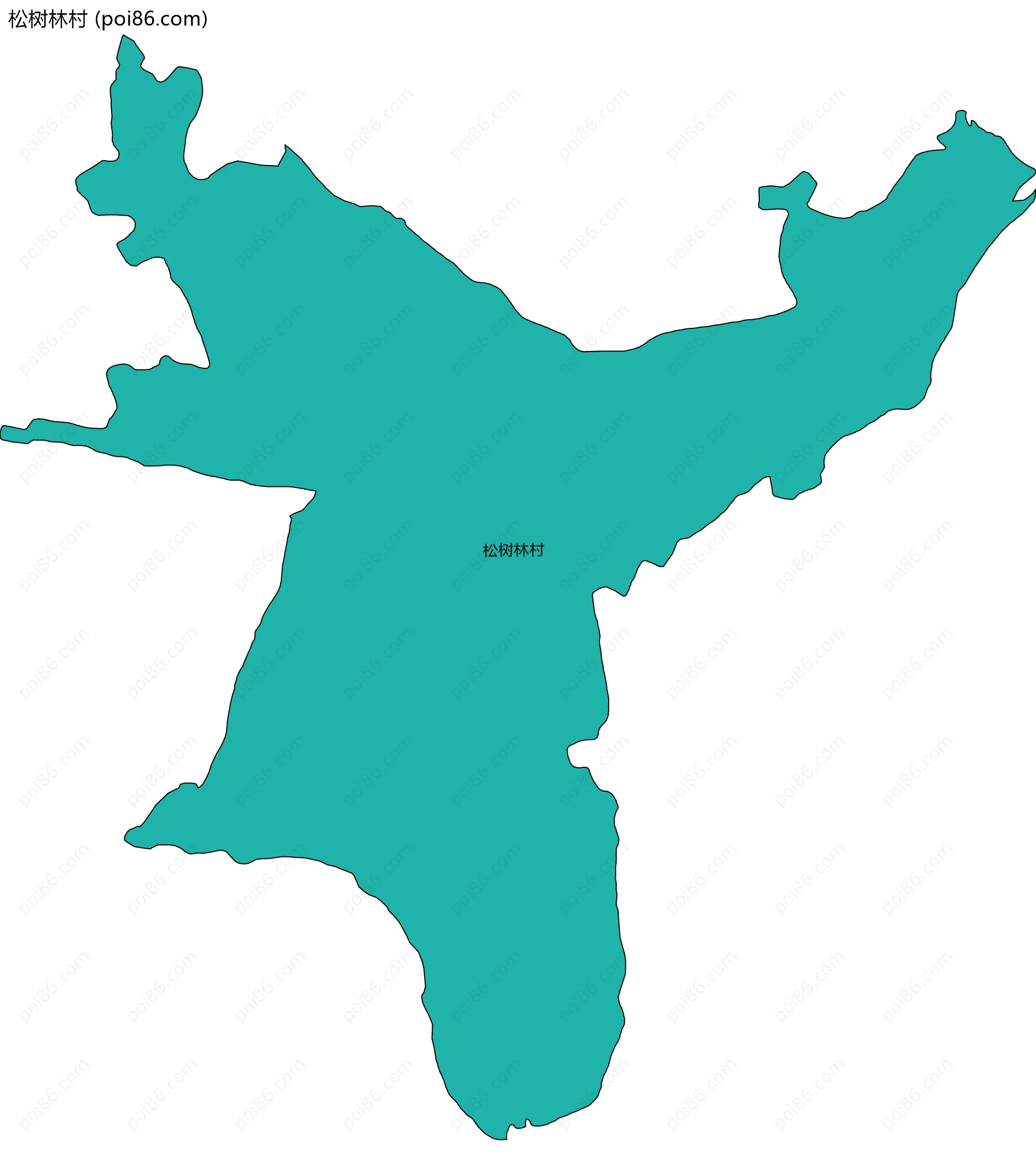 松树林村边界地图