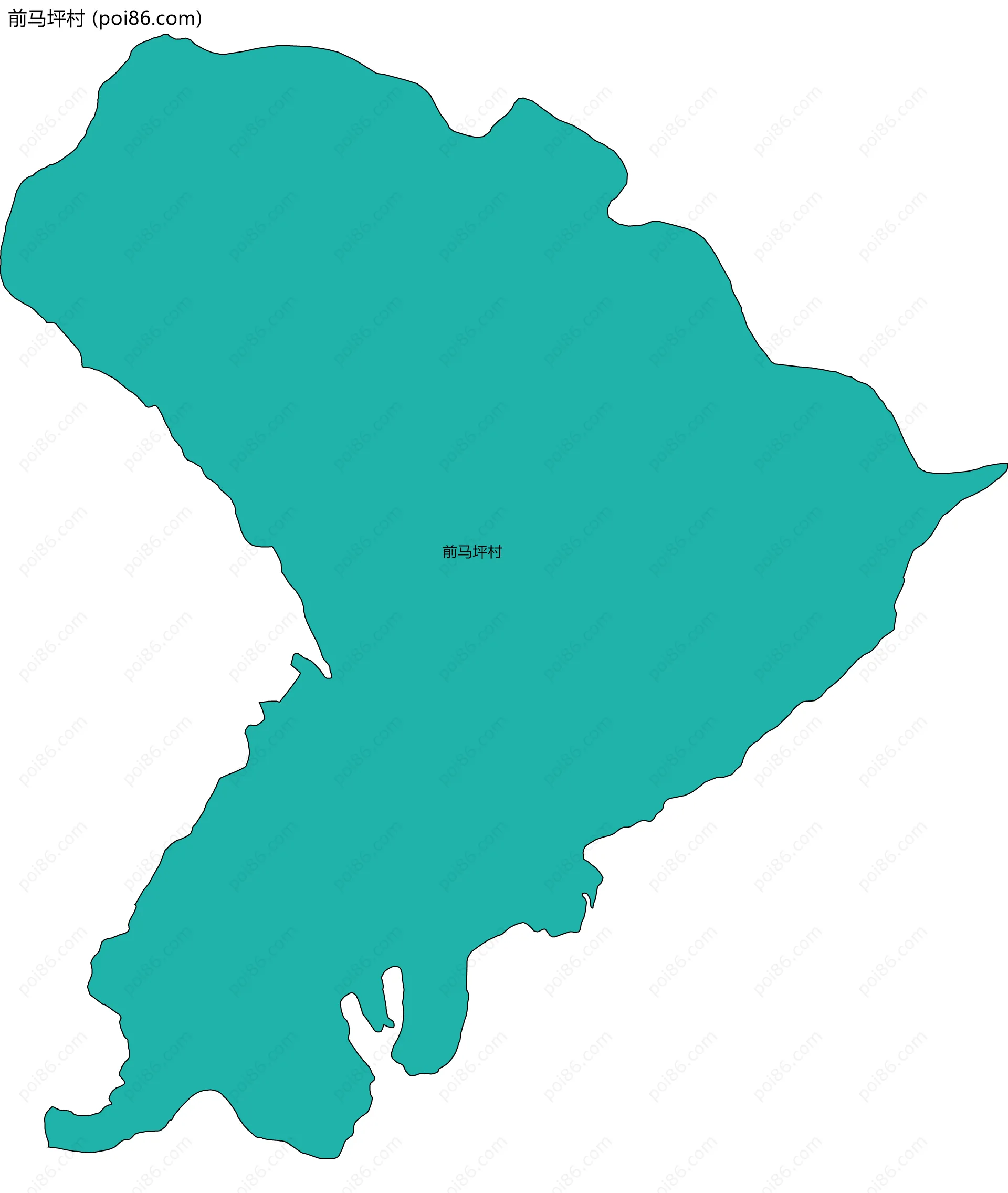 前马坪村边界地图