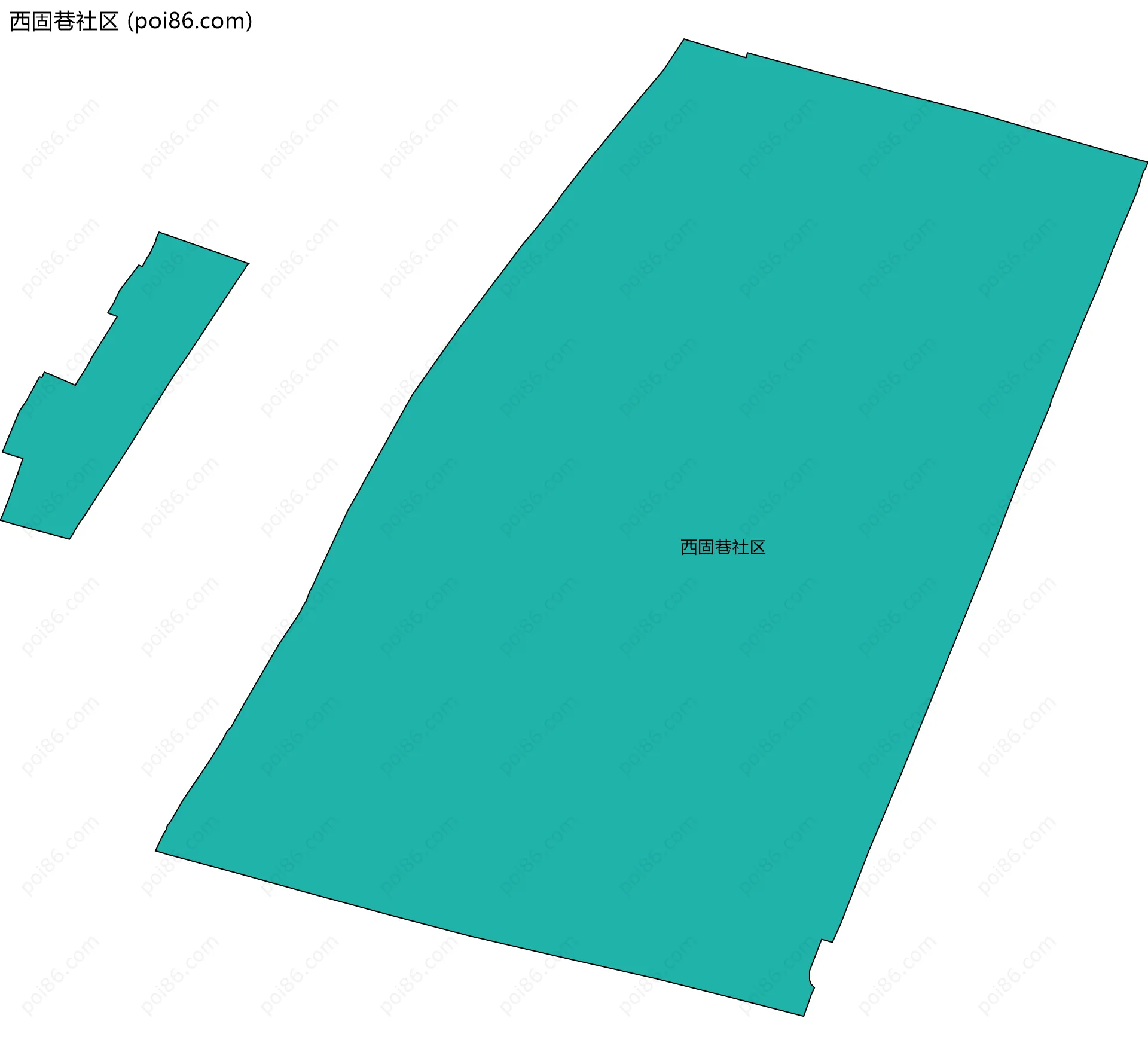 西固巷社区边界地图