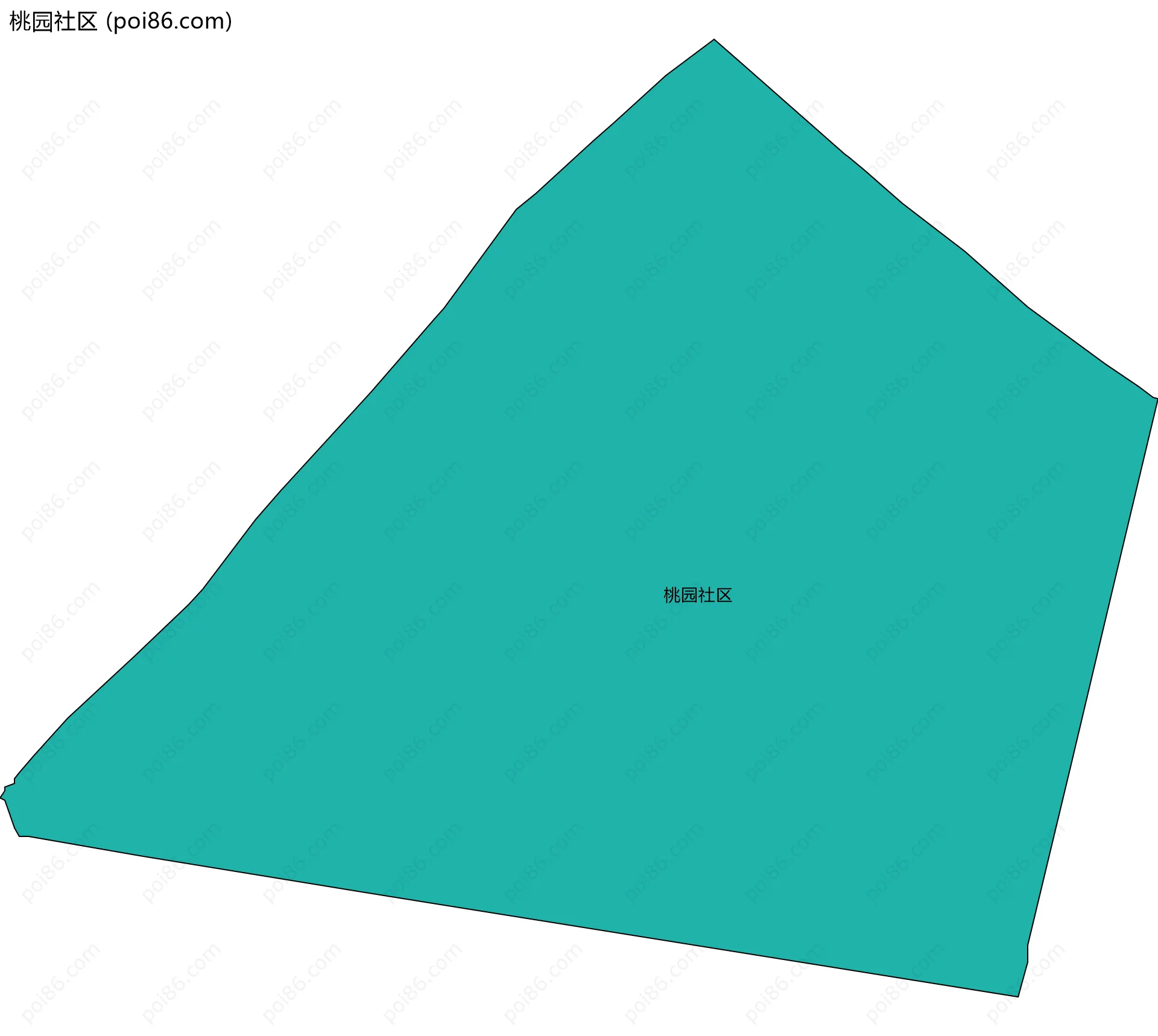 桃园社区边界地图