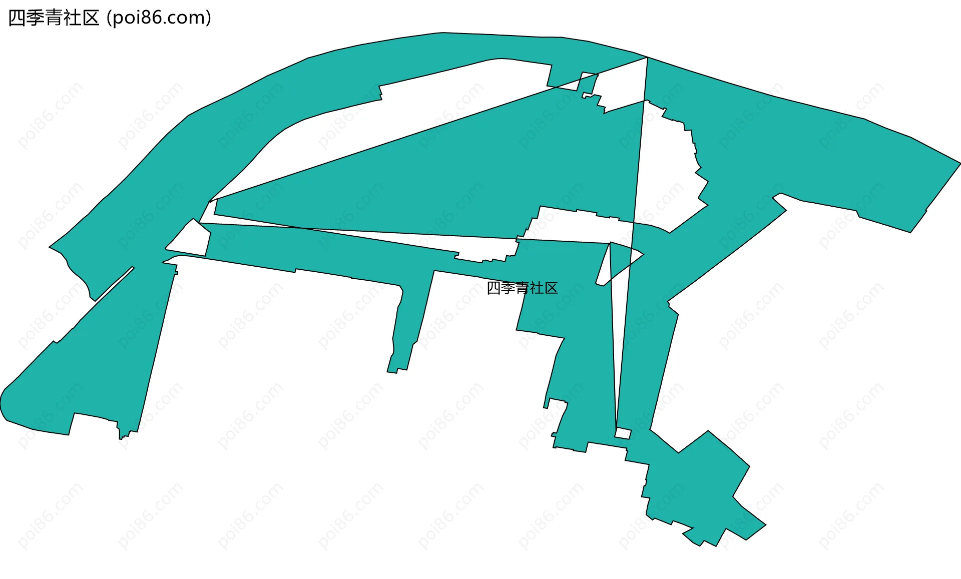 四季青社区边界地图