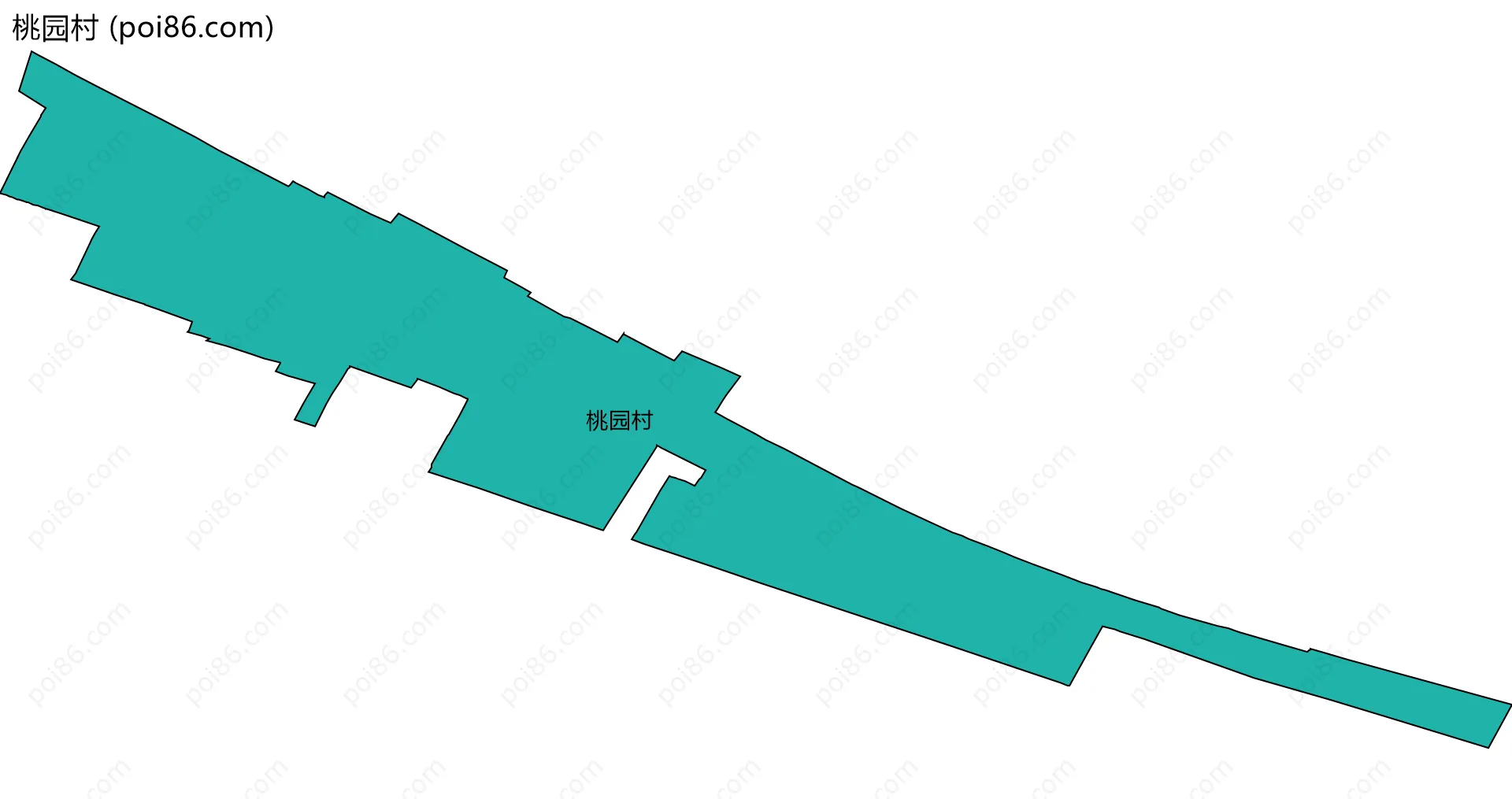 桃园村边界地图