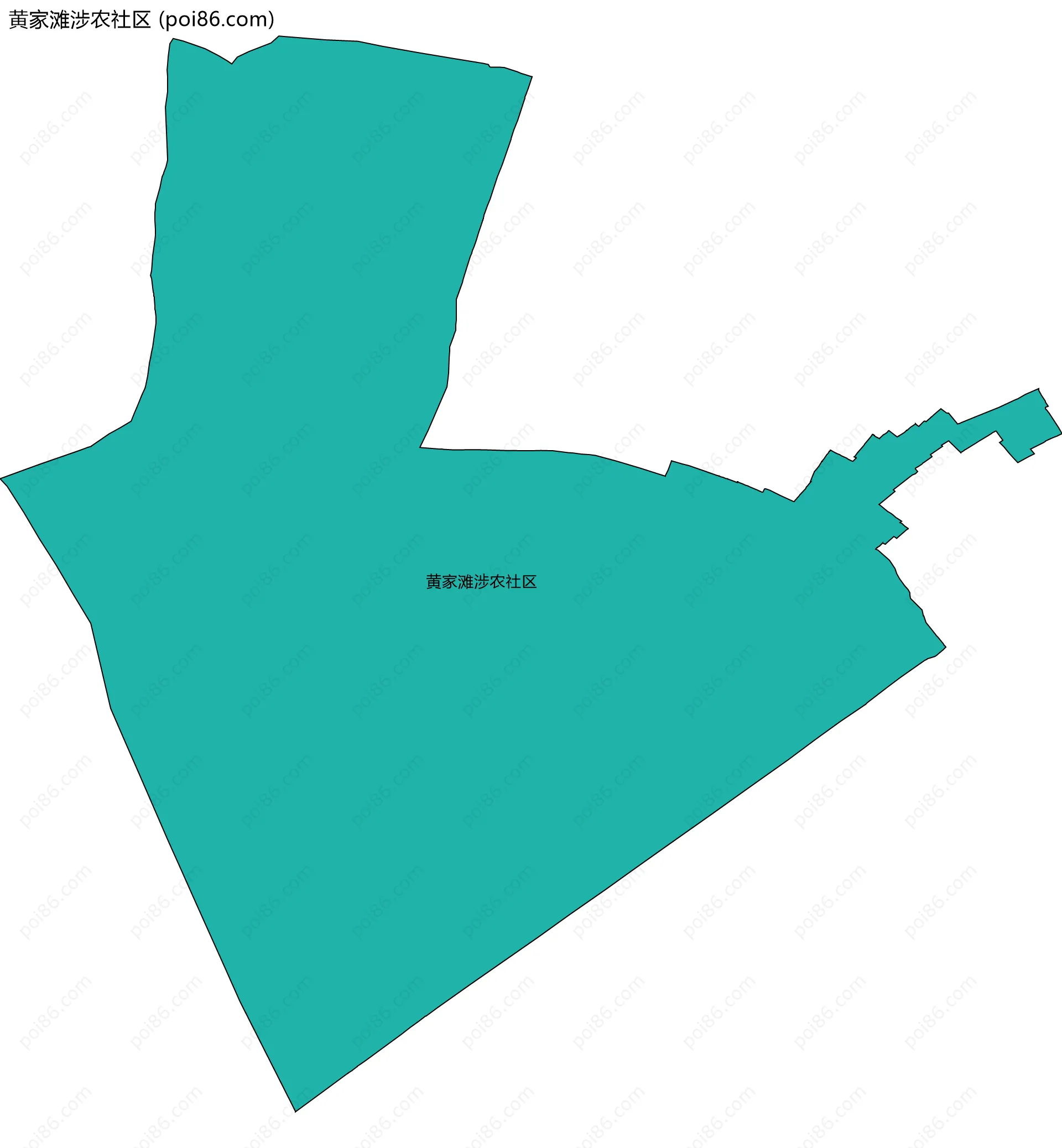 黄家滩涉农社区边界地图