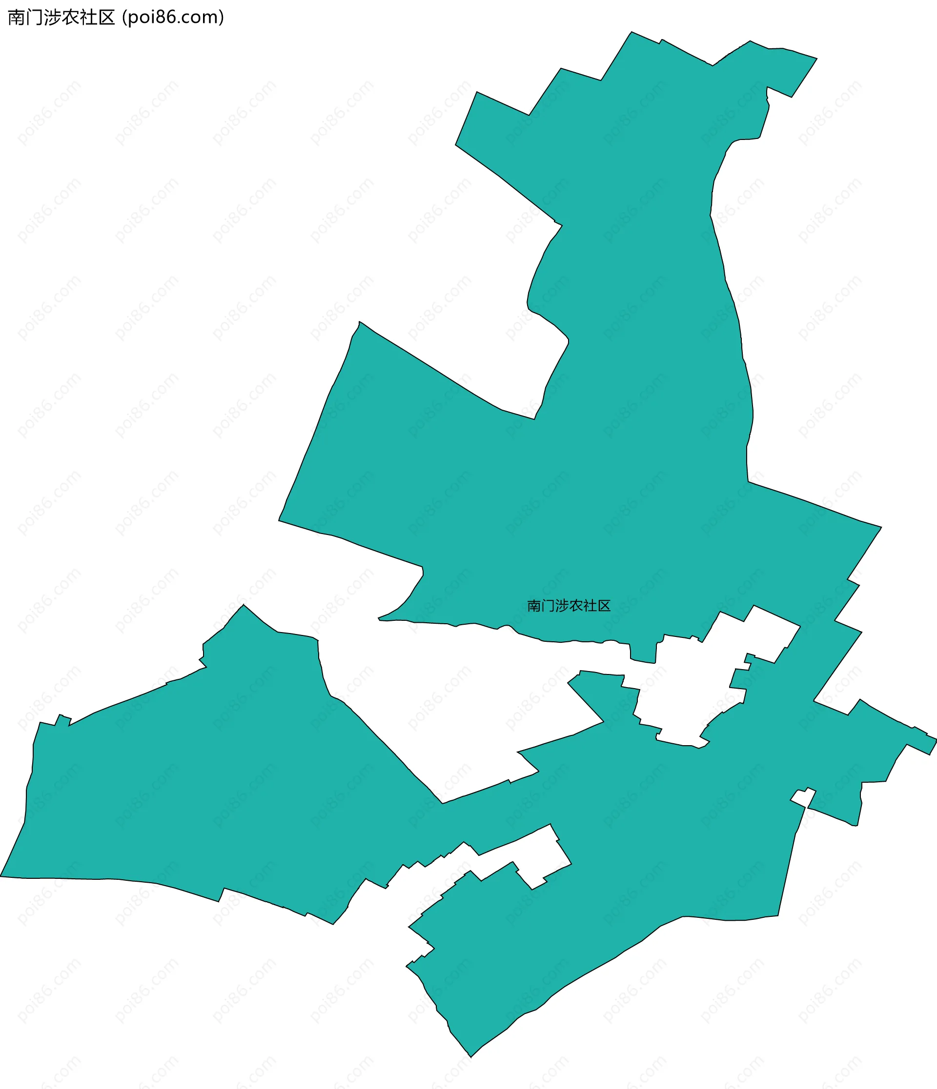 南门涉农社区边界地图