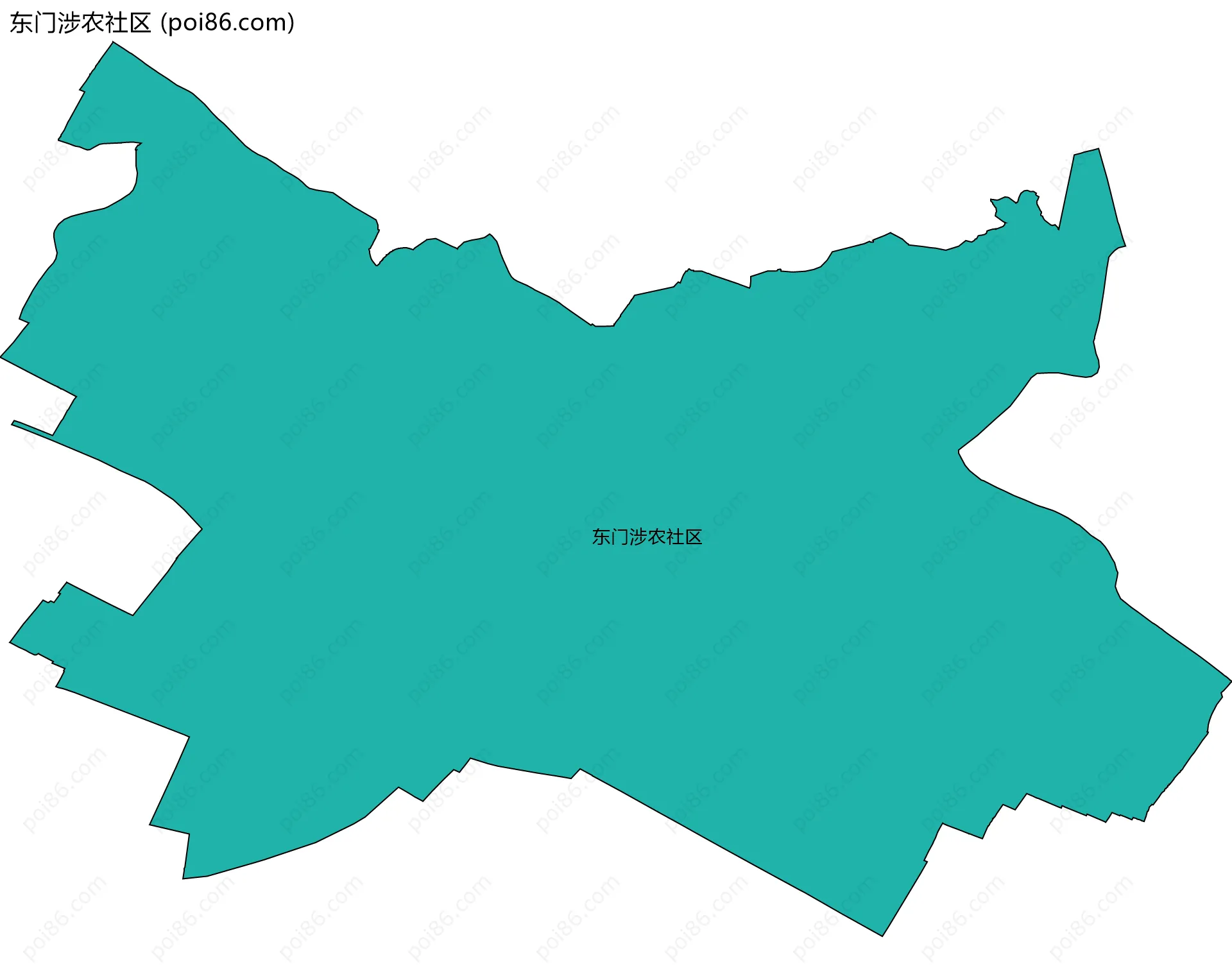 东门涉农社区边界地图