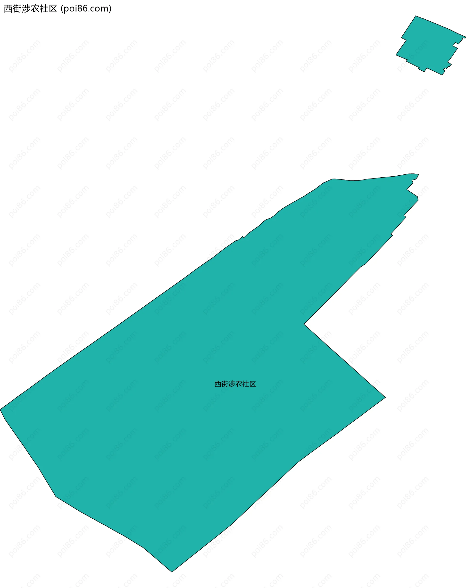 西街涉农社区边界地图