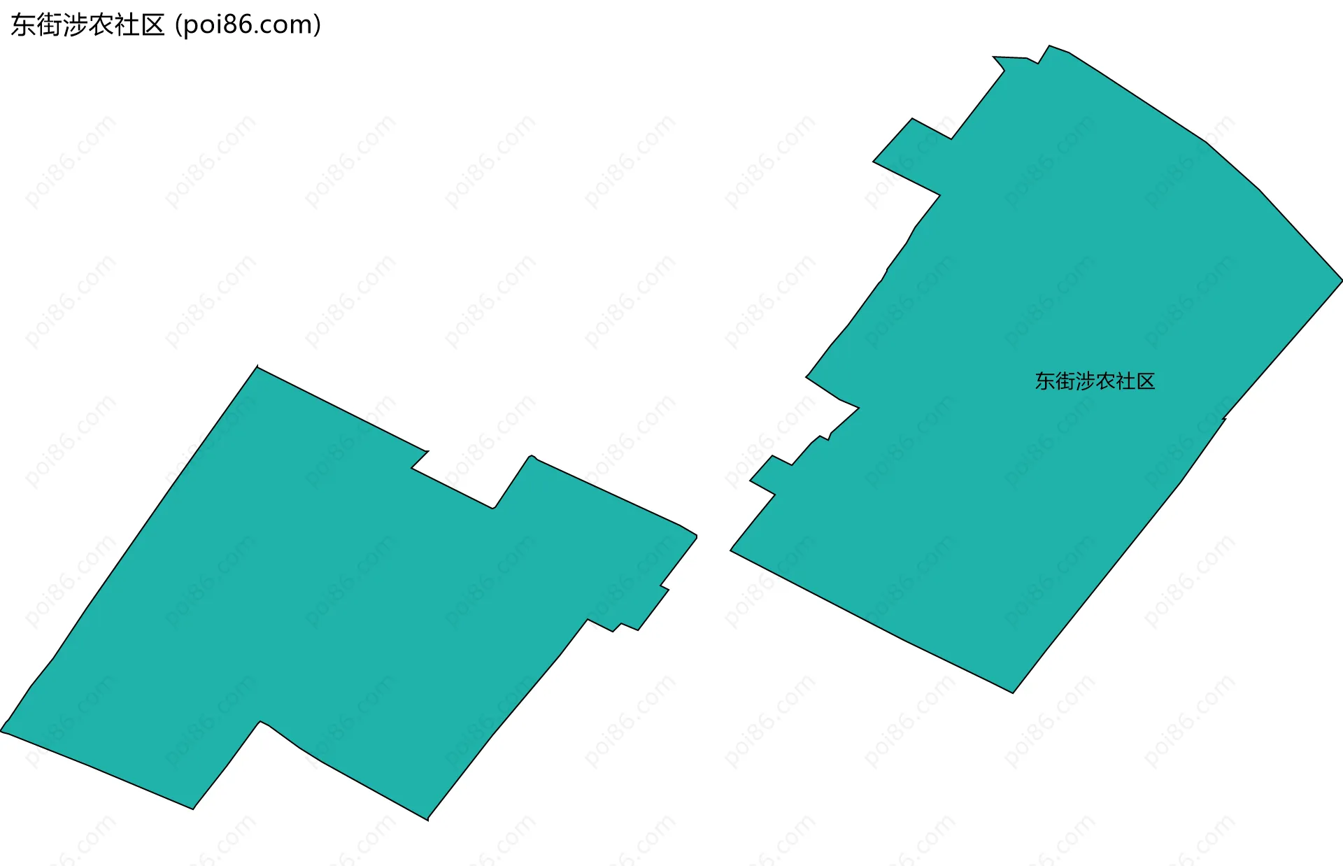 东街涉农社区边界地图