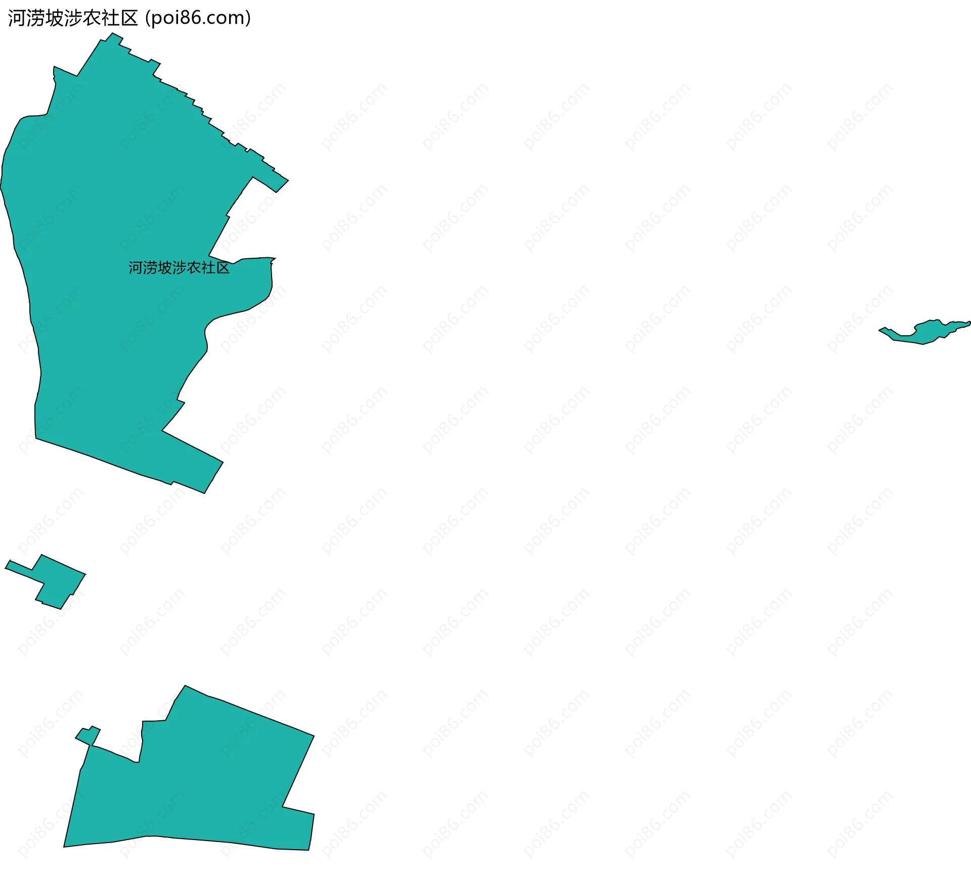 河涝坡涉农社区边界地图