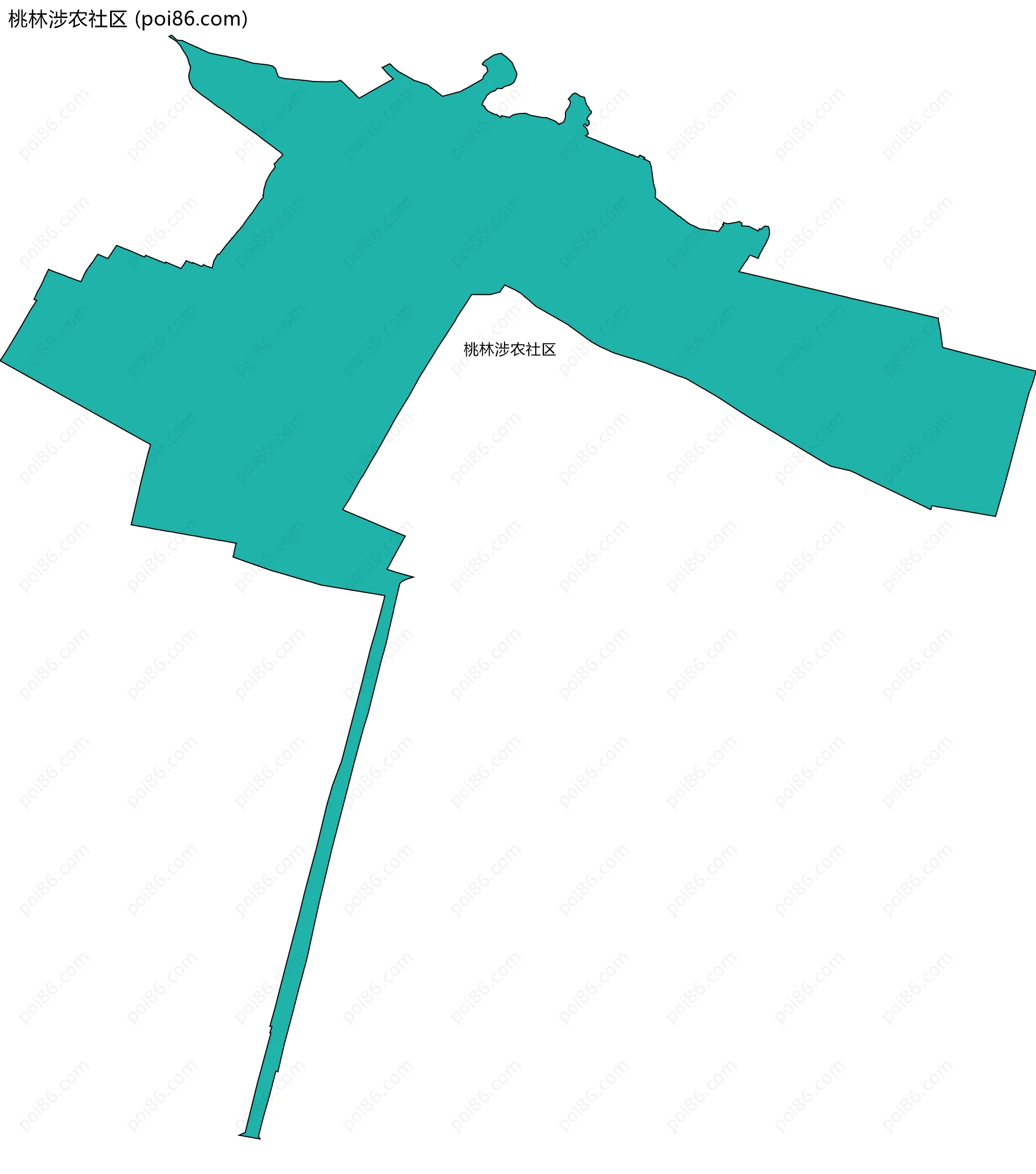 桃林涉农社区边界地图