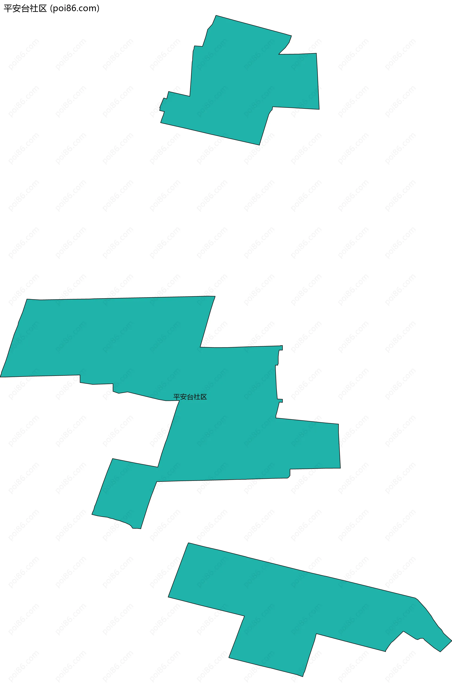 平安台社区边界地图