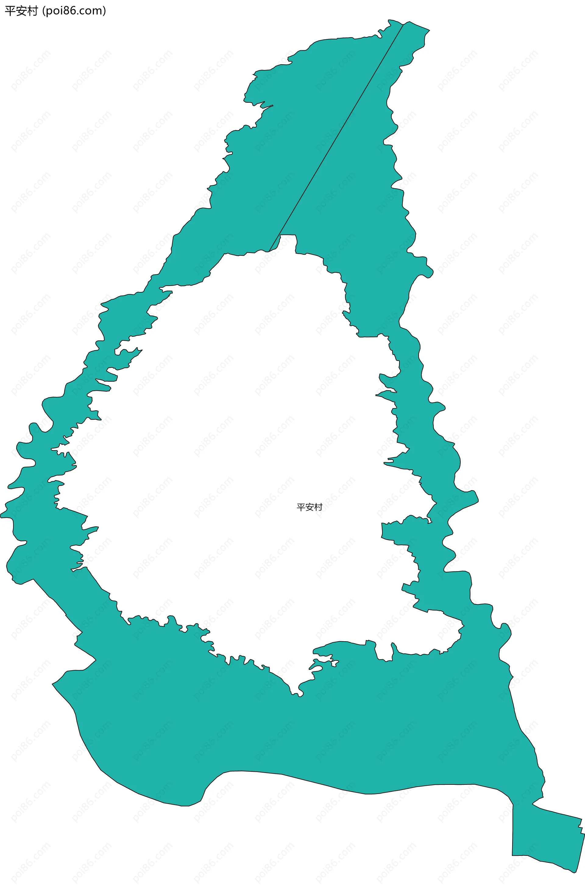 平安村边界地图