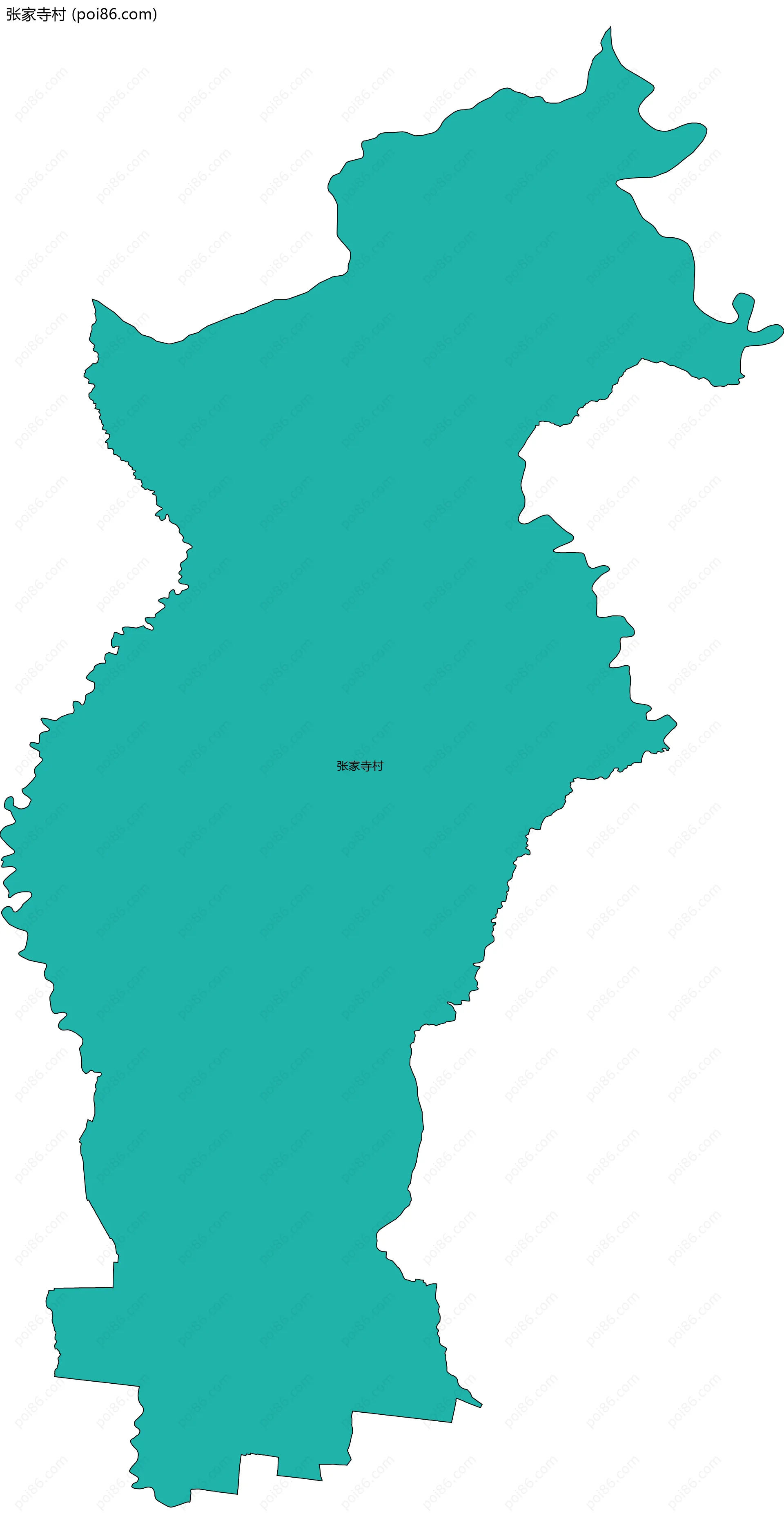 张家寺村边界地图