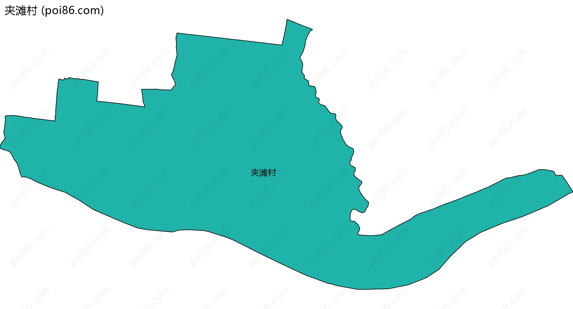 夹滩村边界地图