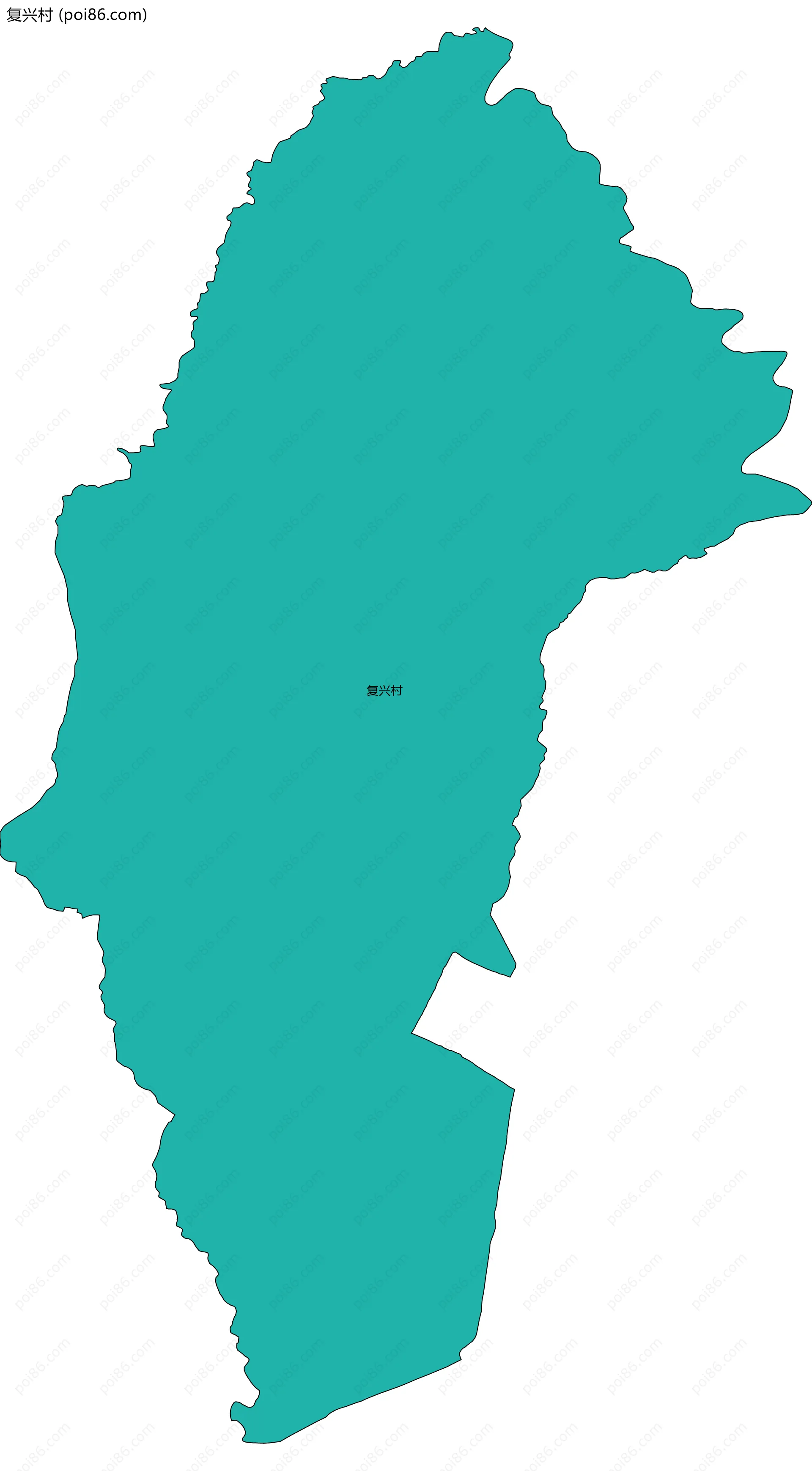 复兴村边界地图