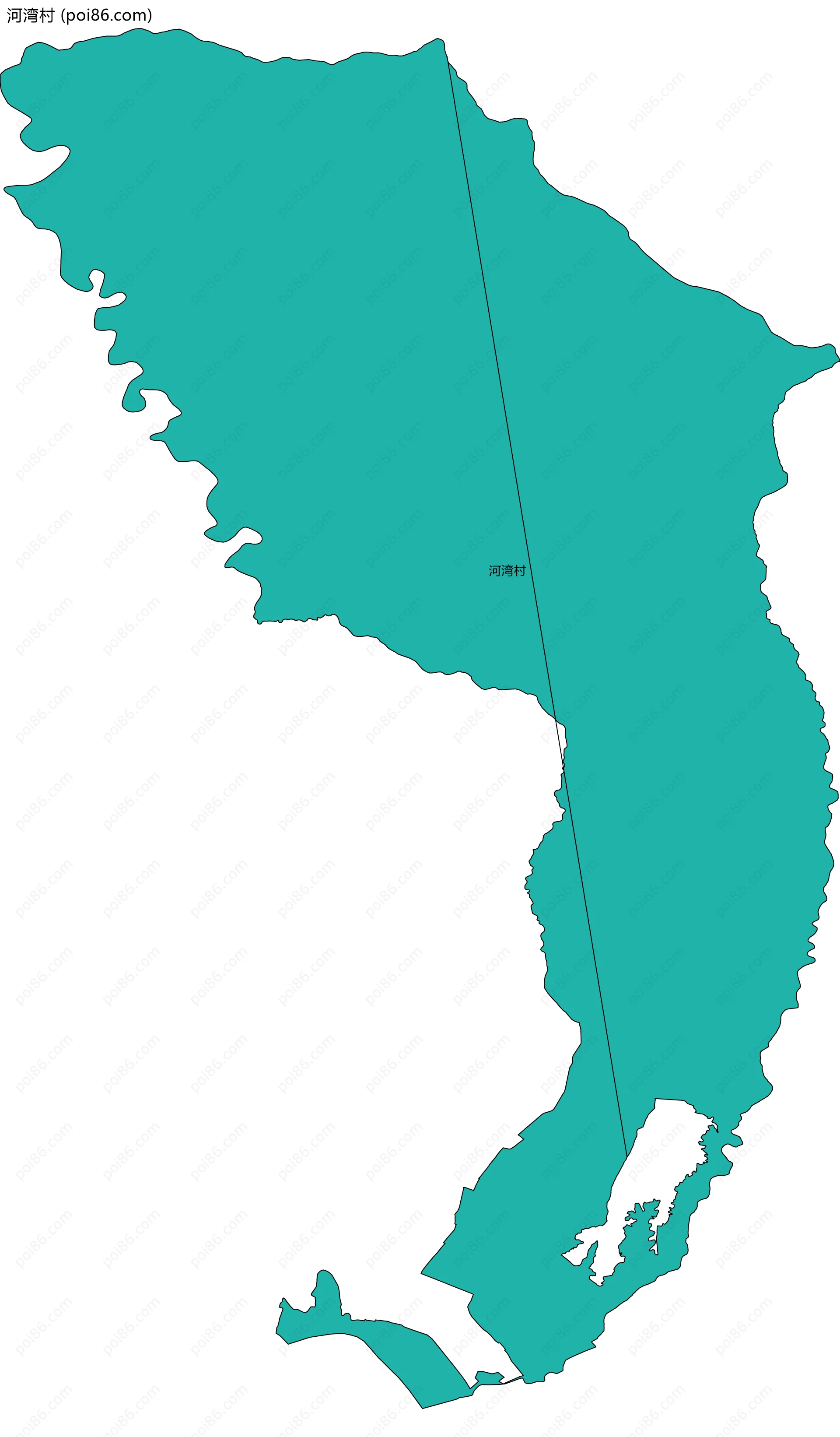 河湾村边界地图