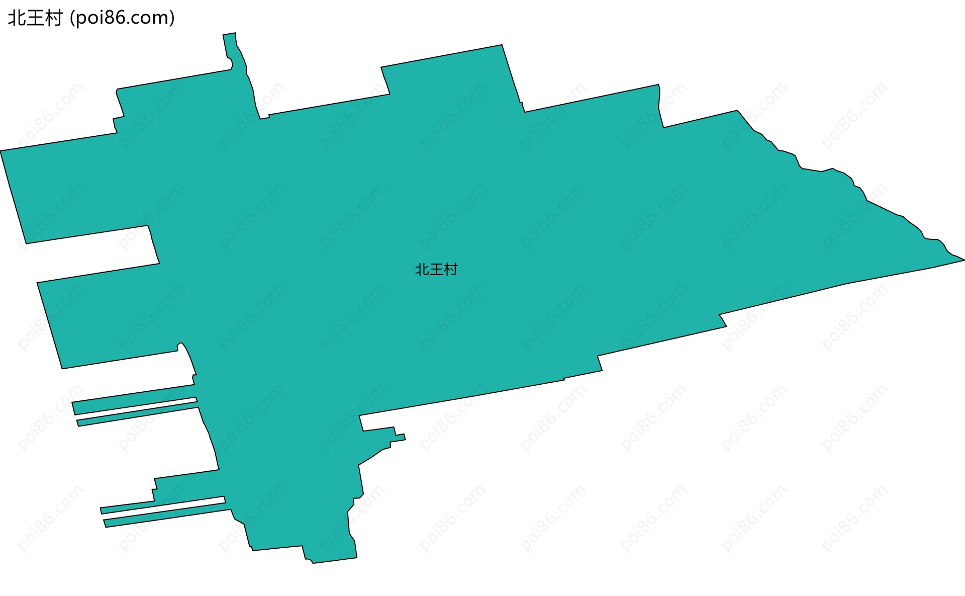 北王村边界地图